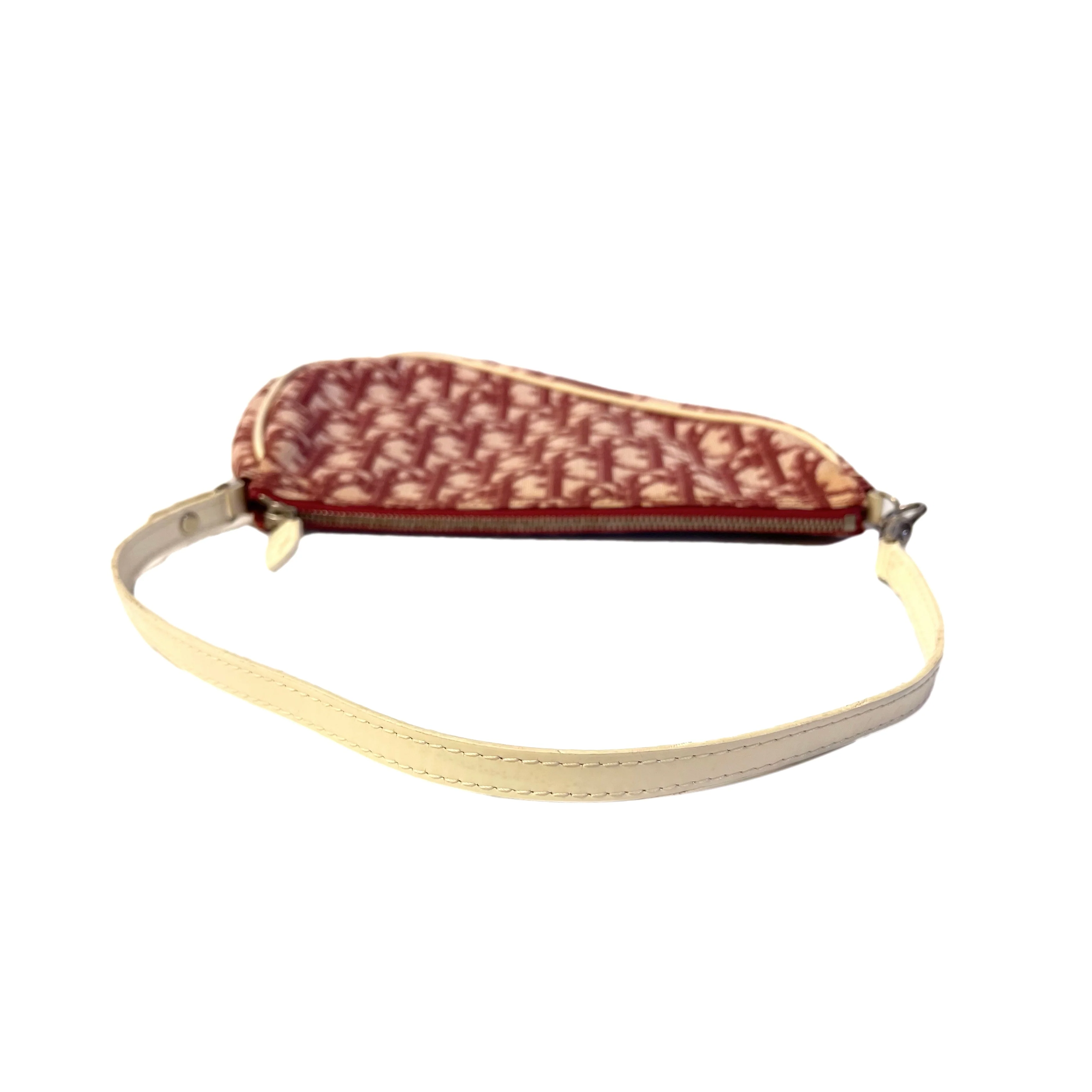 Dior Burgundy Logo Mini Saddle - Image 3