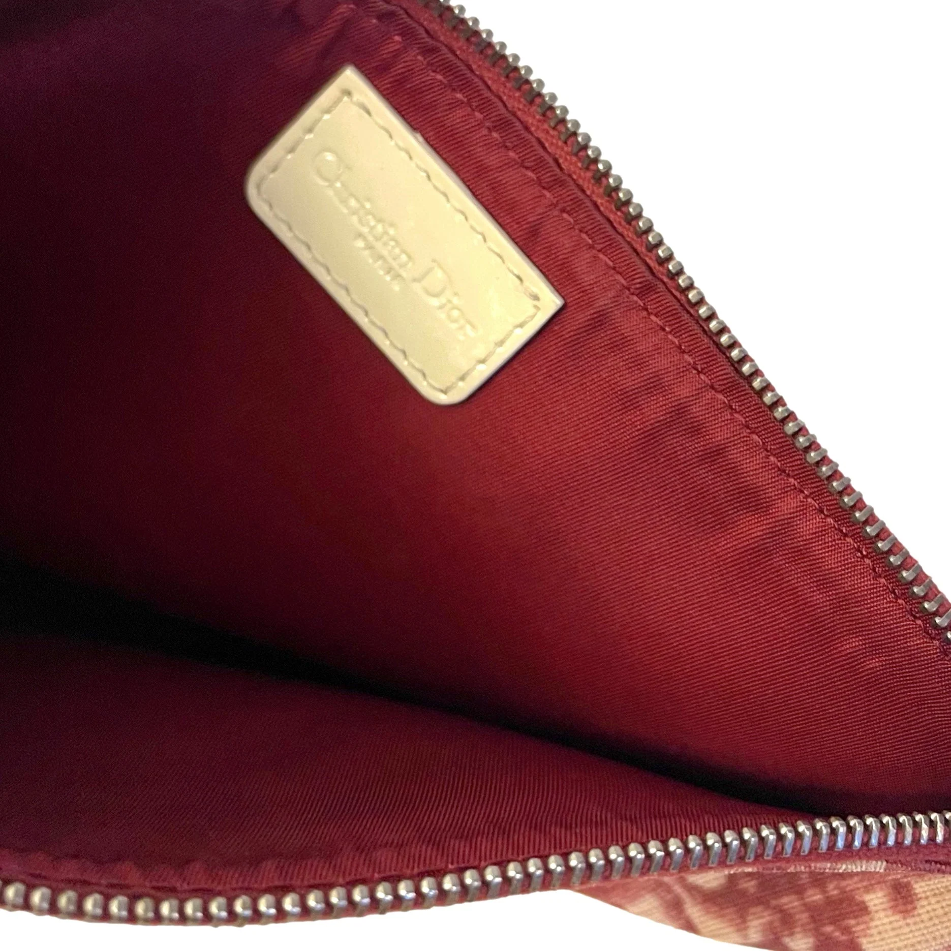 Dior Burgundy Logo Mini Saddle - Image 4