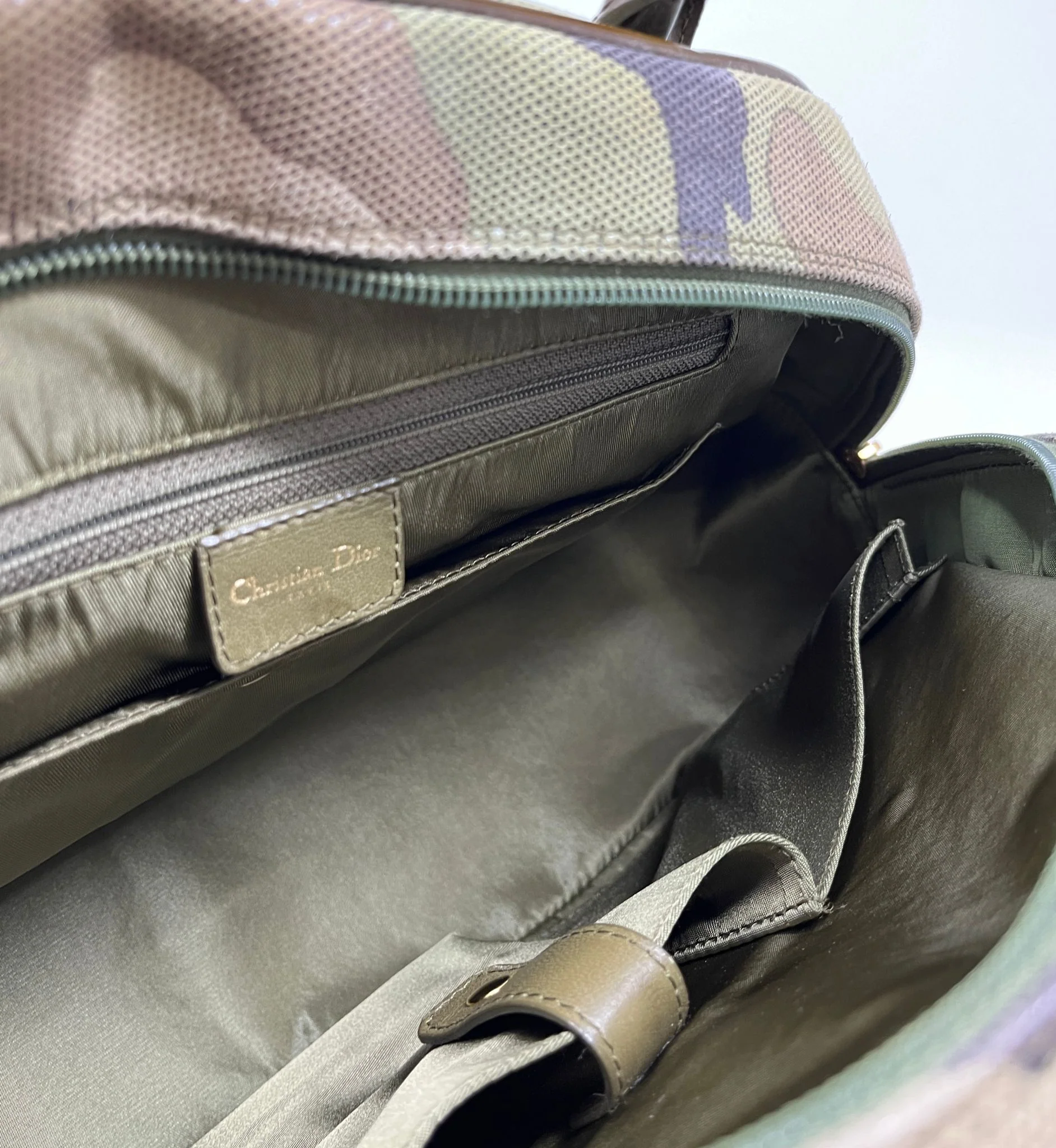 Dior Camouflage Double Saddle Top Handle Bag - Image 3