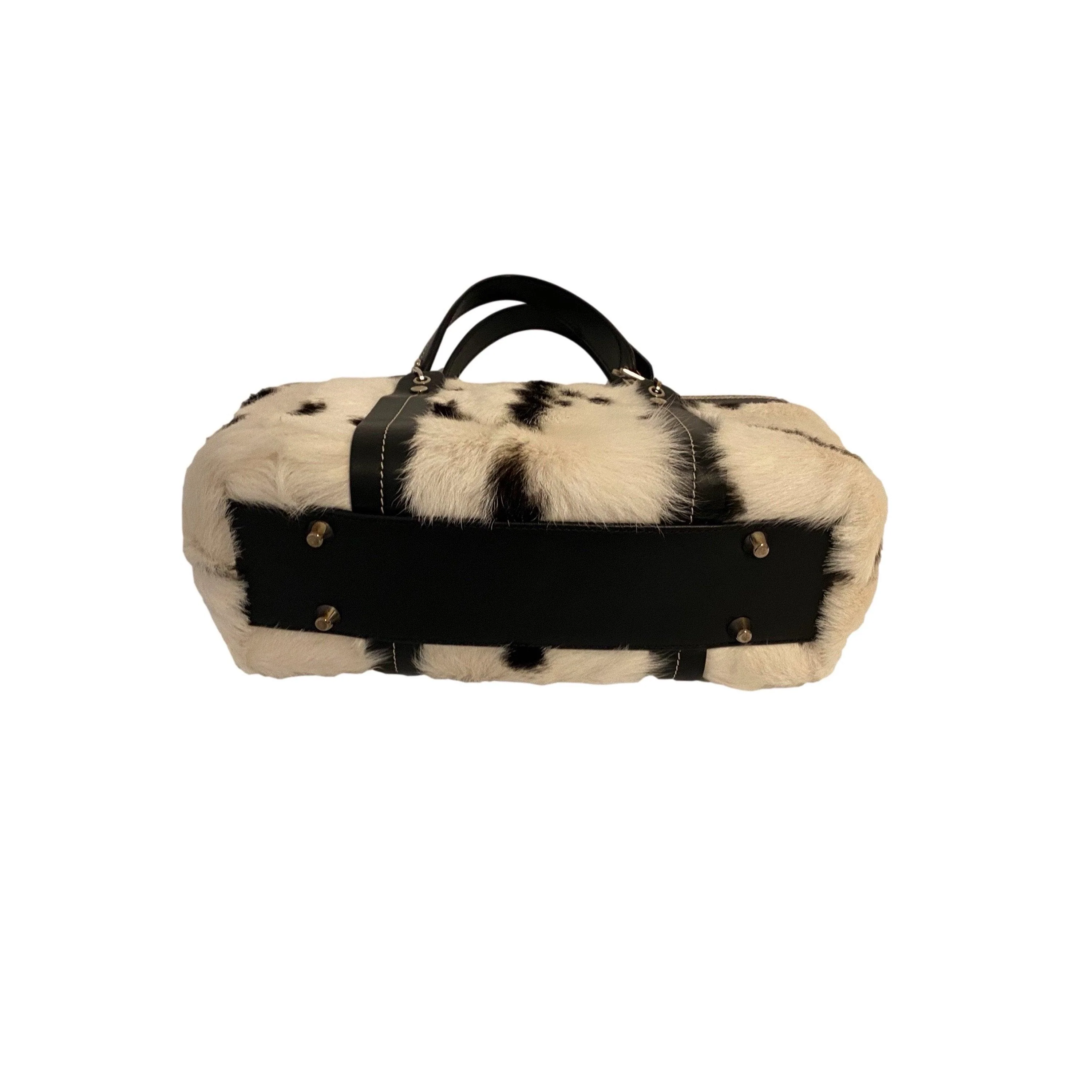 Dior Cow Print Top Handle Bag - Image 2