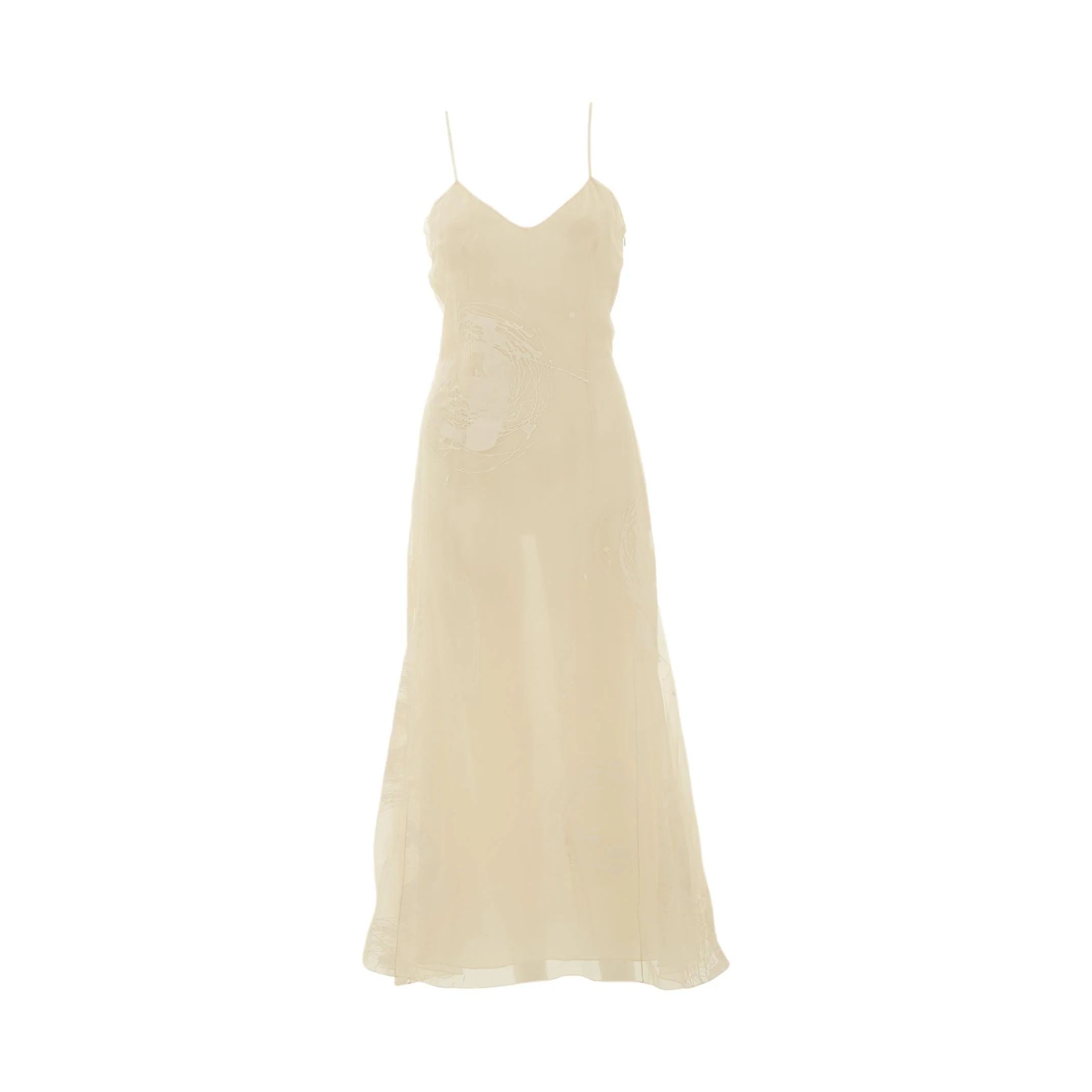 Dior Cream Paint Print Dress