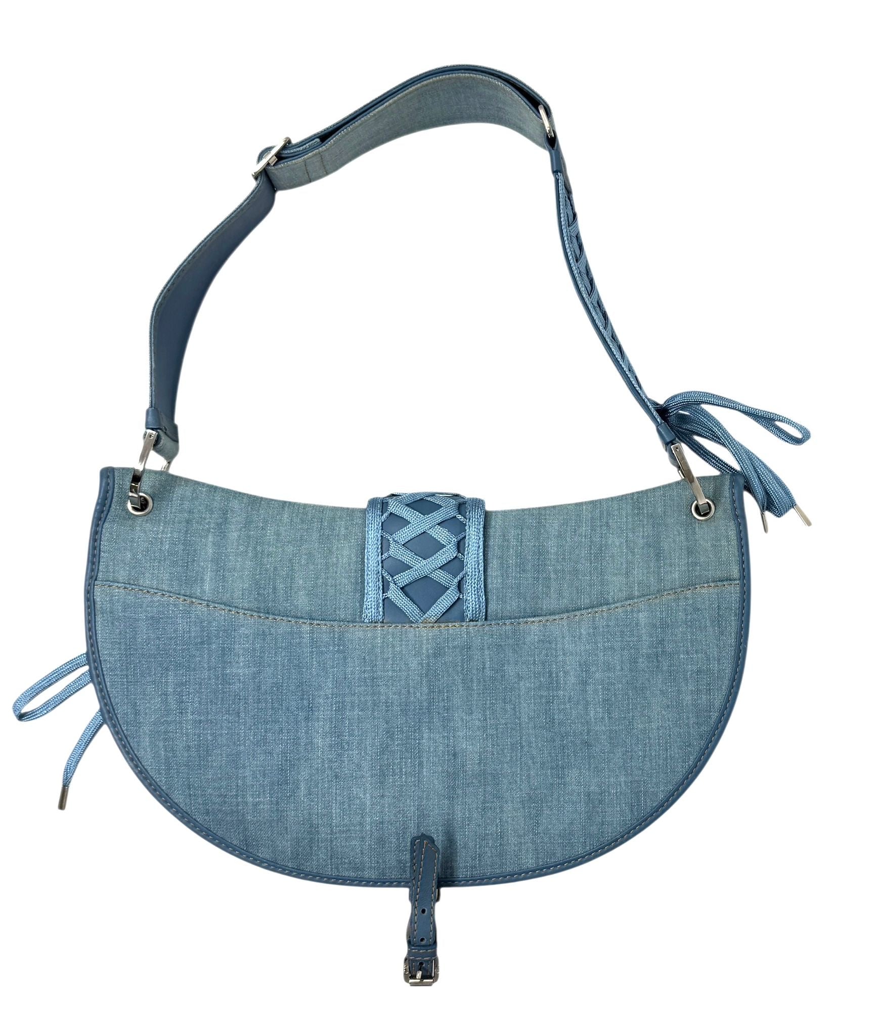 Dior Denim Corset Shoulder Bag - Image 2