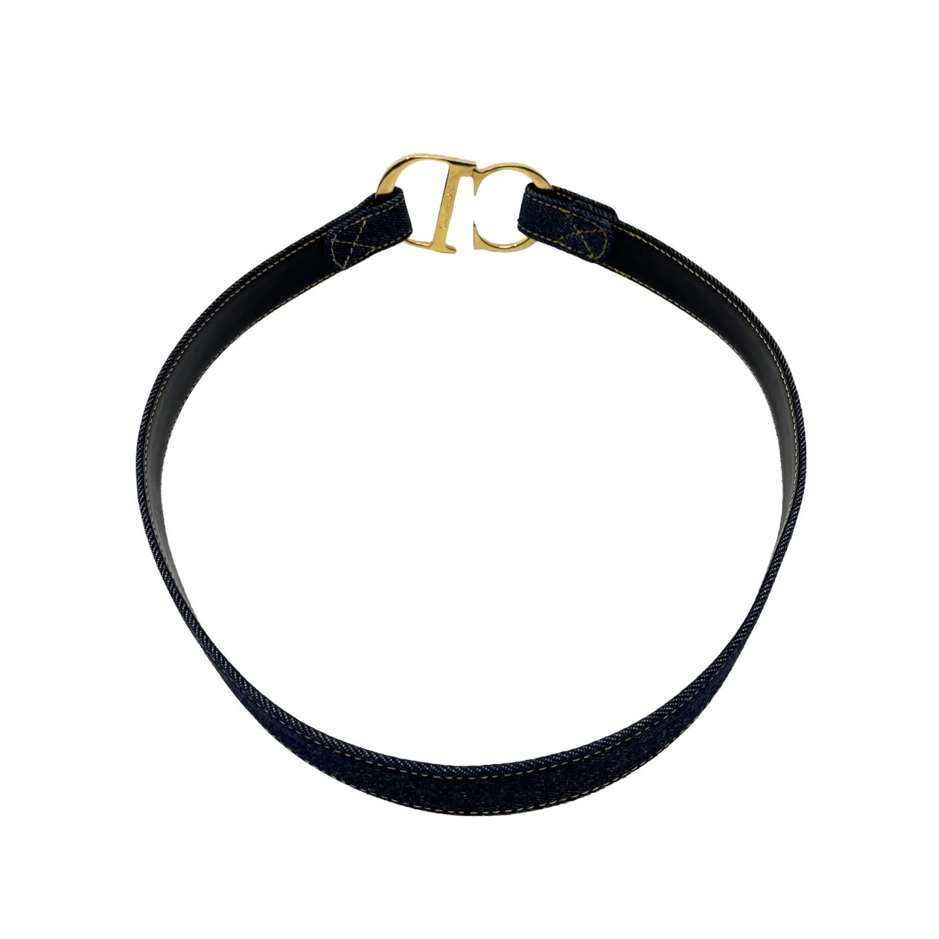 Dior Denim Logo Buckle Belt - Image 2