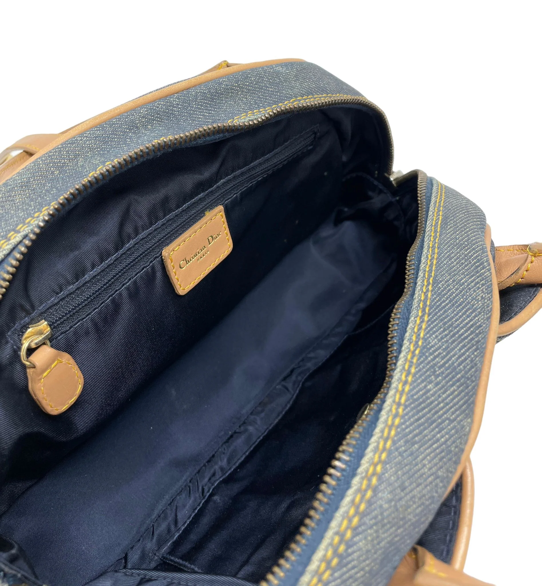 Dior Denim Mini Bowler Bag - Image 3
