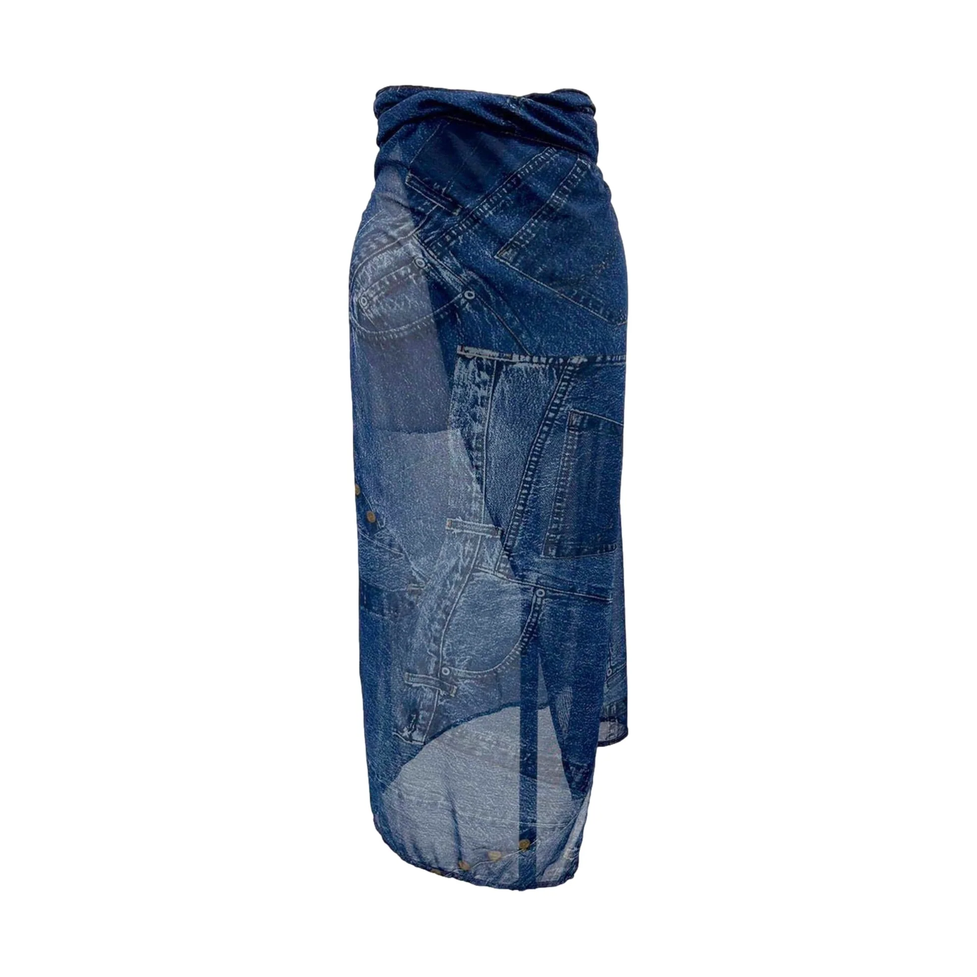 Dior Denim Print Wrap - Image 2