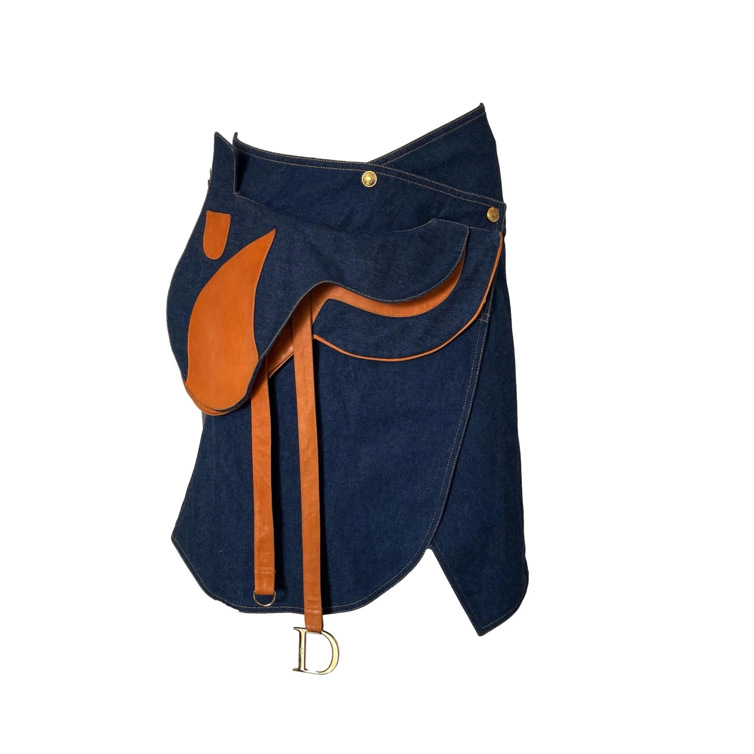 Dior Denim Saddle Skirt