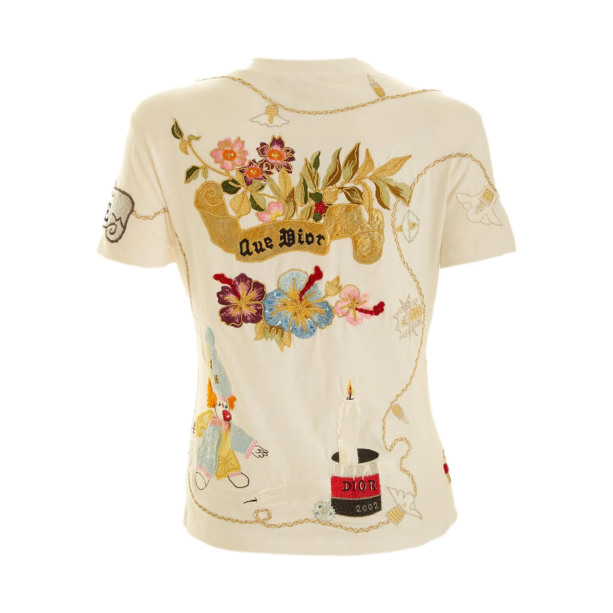 Dior Embroidered Novelty Short Sleeve Top - Image 4