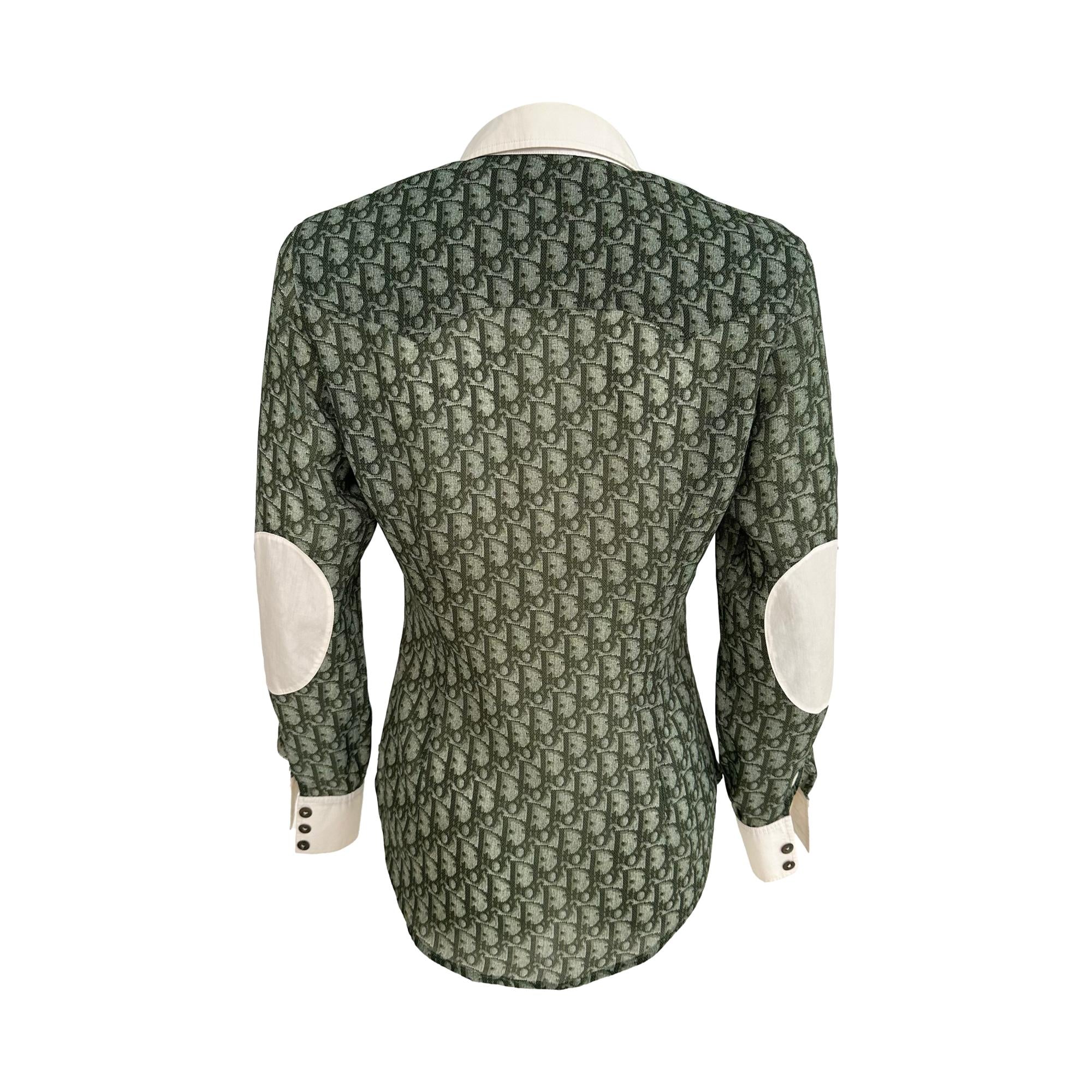 Dior Green Logo Button Down Top - Image 2
