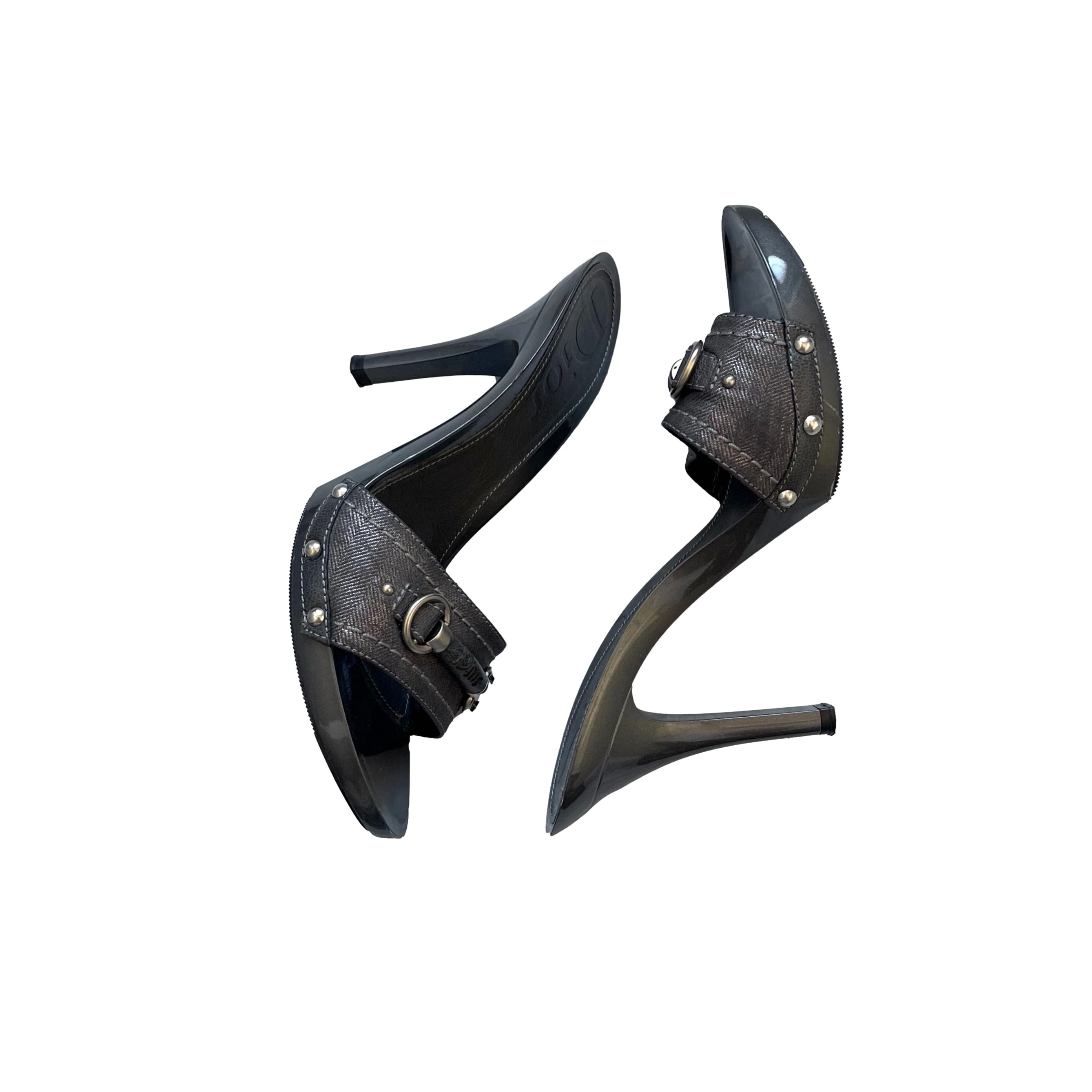 Dior Grey Logo Heels - Image 2