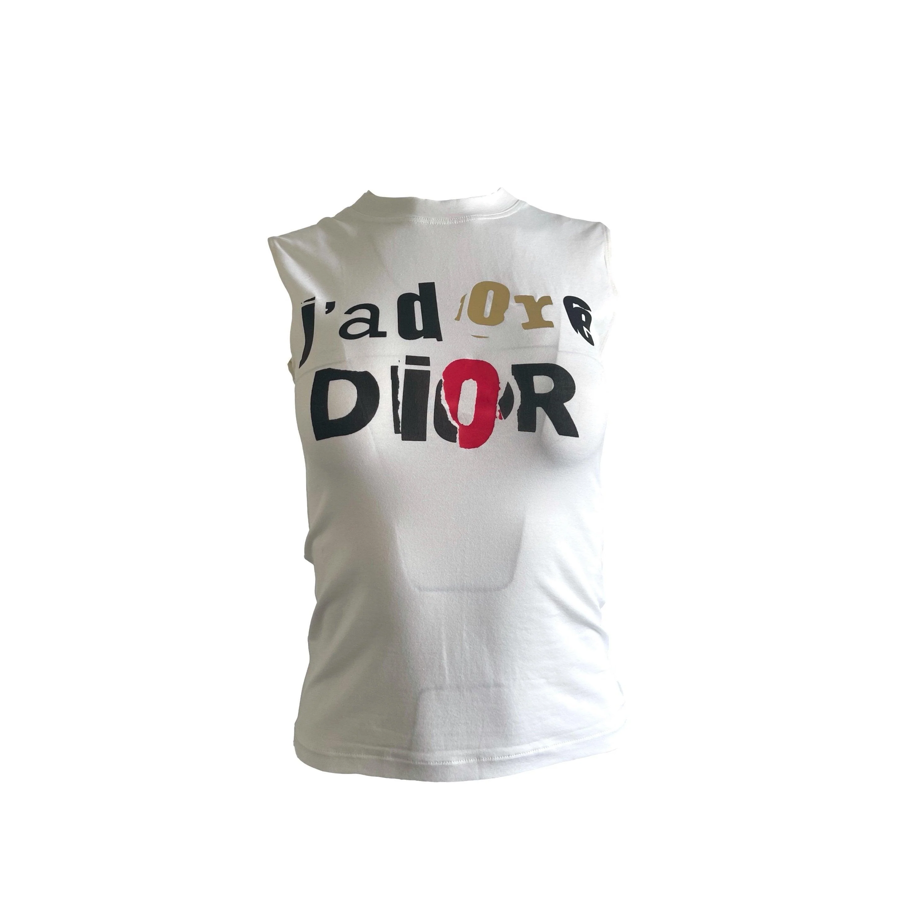 Dior J'Adore White Logo Tank