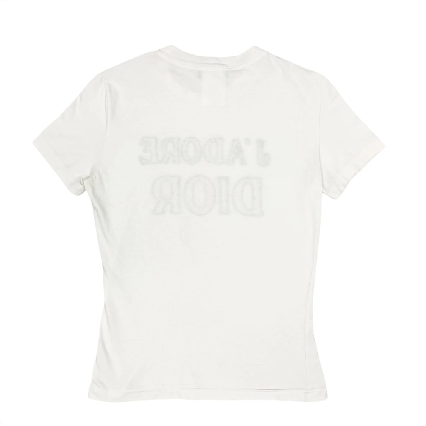 Dior J'Adore White Stitched Logo Top - Image 2