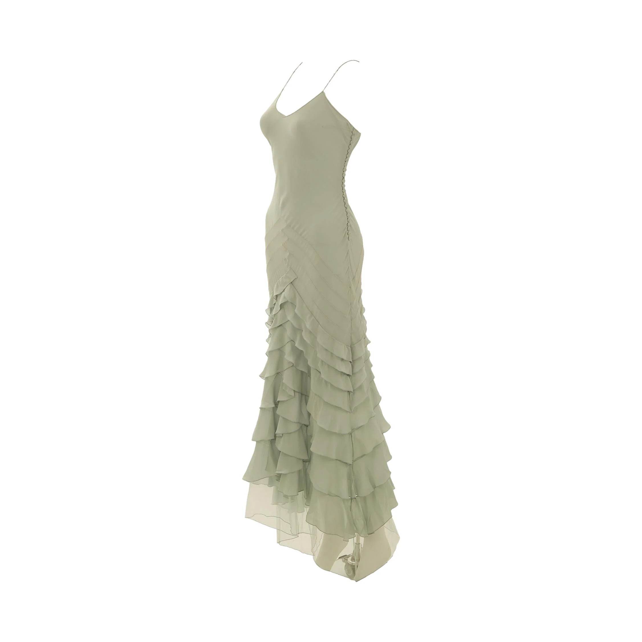 Dior Light Blue Ruffled Gown - Image 2