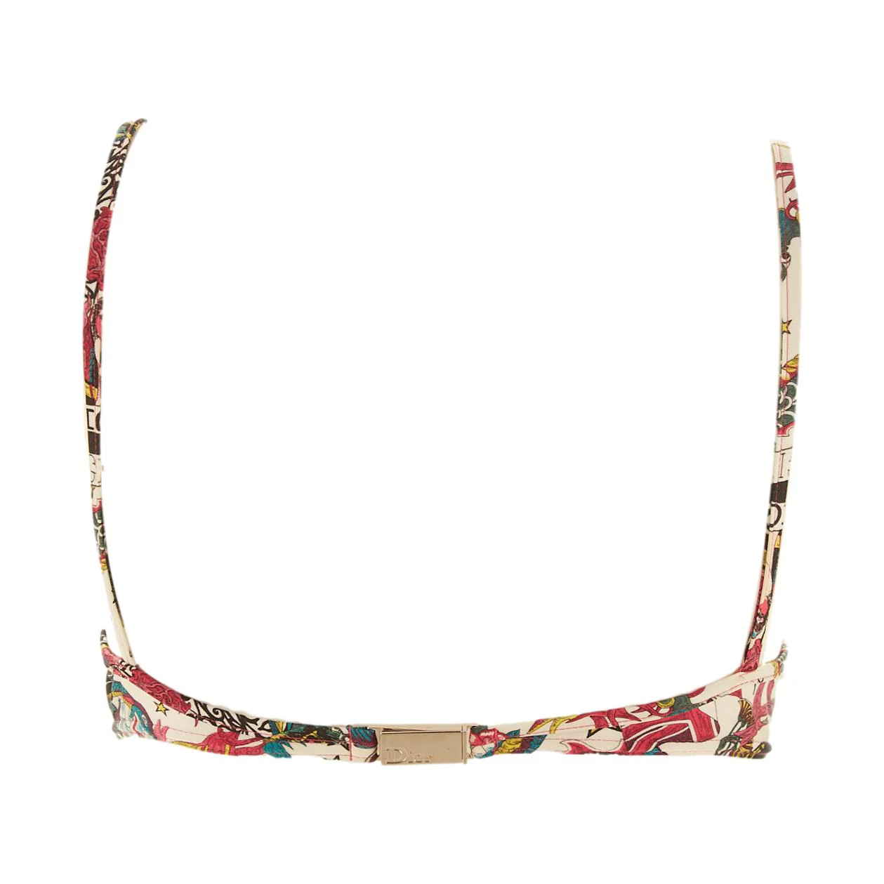 Dior Multicolor Tattoo Print Bikini Top - Image 2
