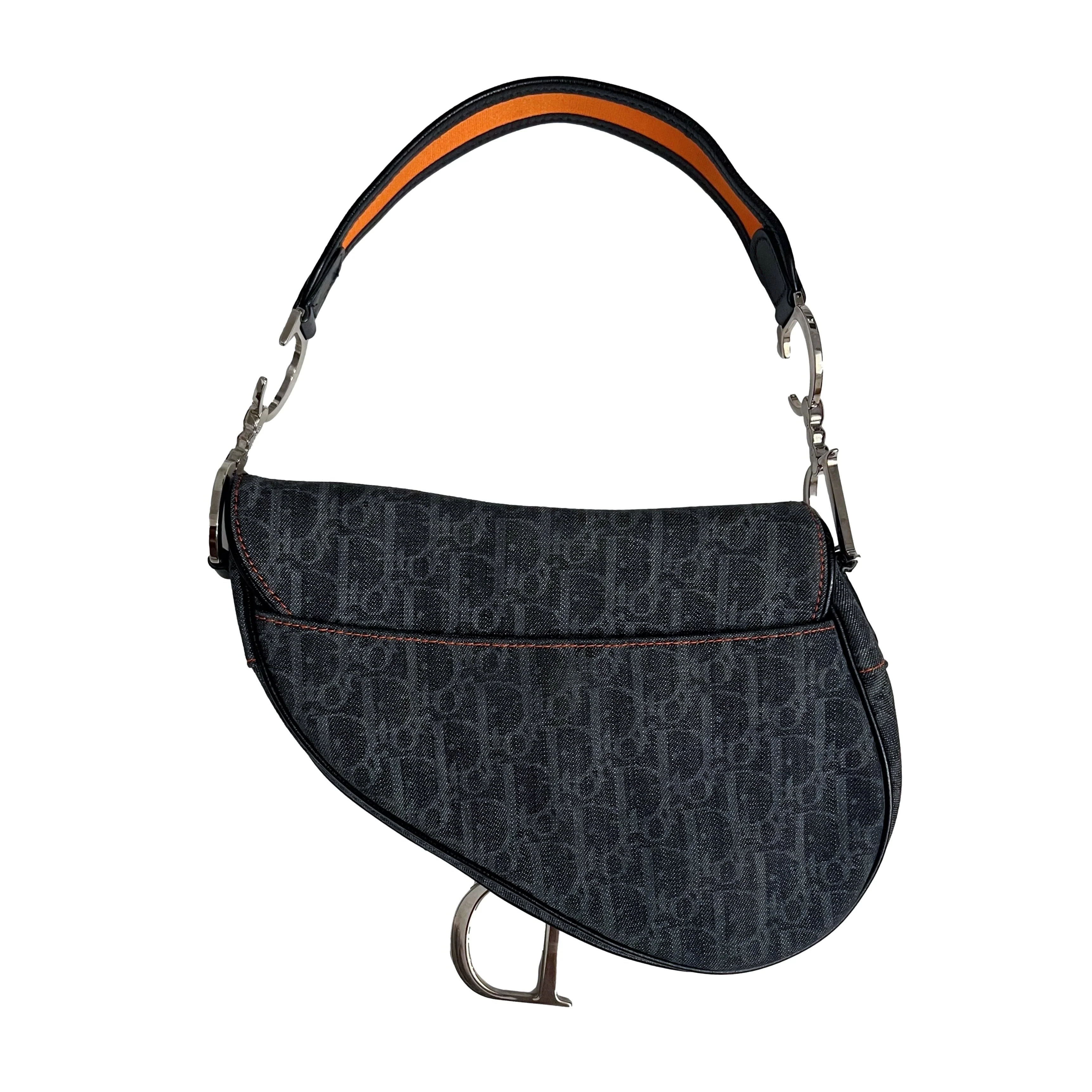 Dior Navy Flight Logo Saddle Bag - Image 2