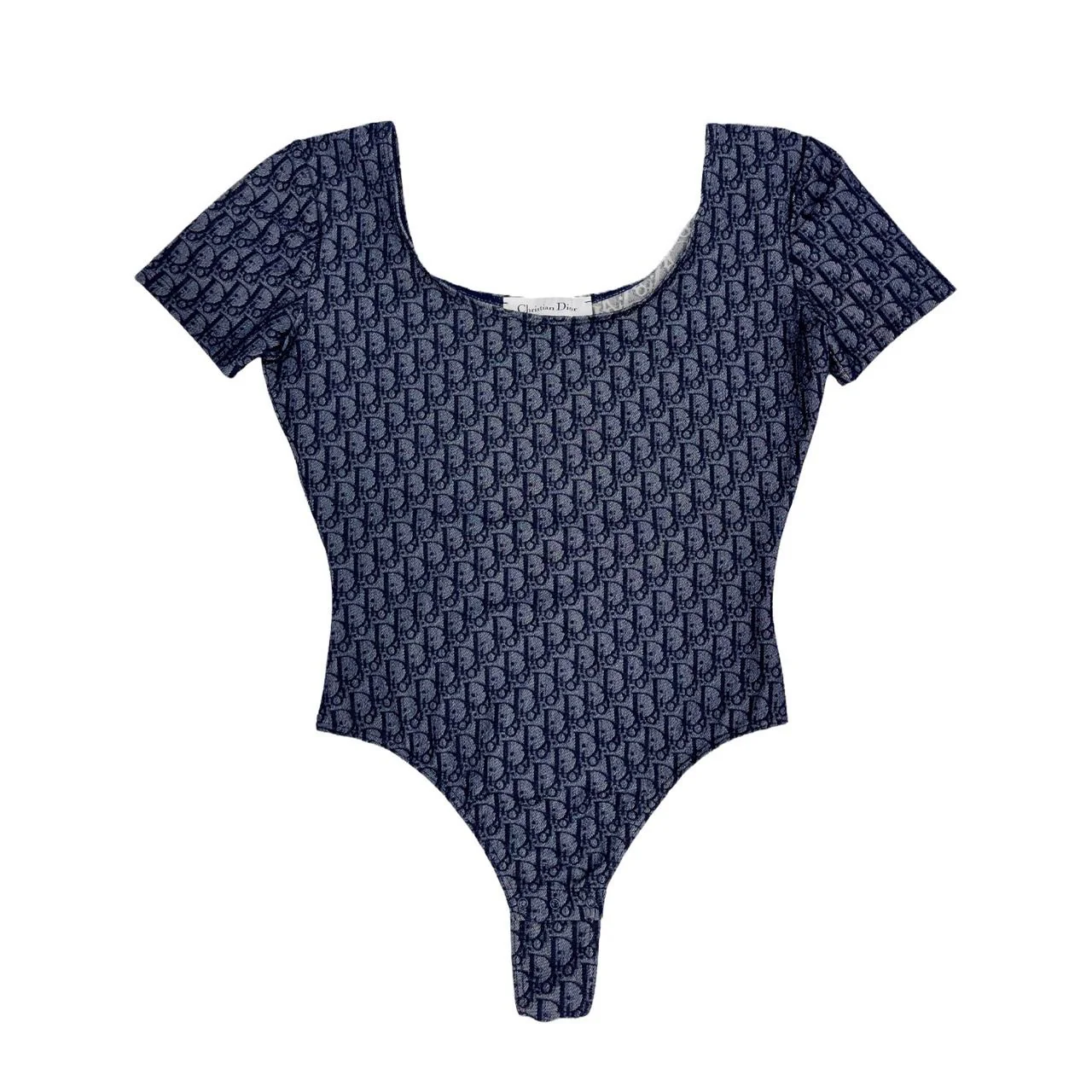 Dior Navy Monogram Thong Bodysuit