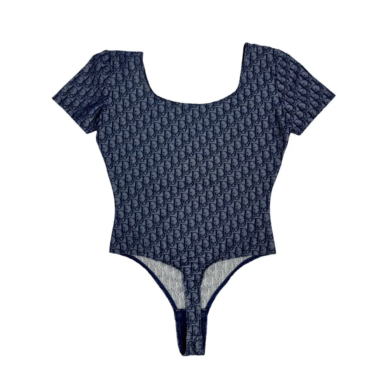 Dior Navy Monogram Thong Bodysuit - Image 2