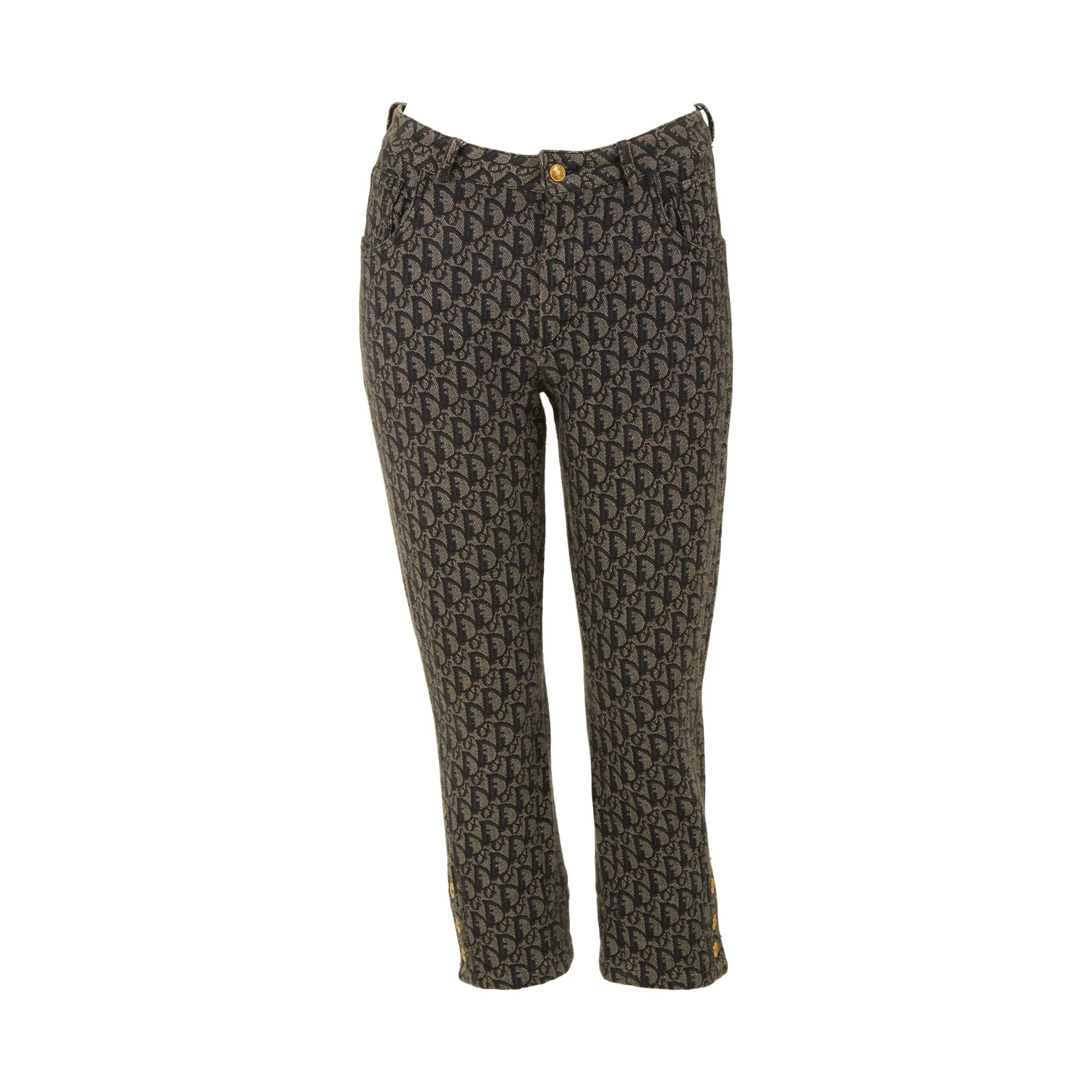 Dior Navy Monogram Cropped Pants