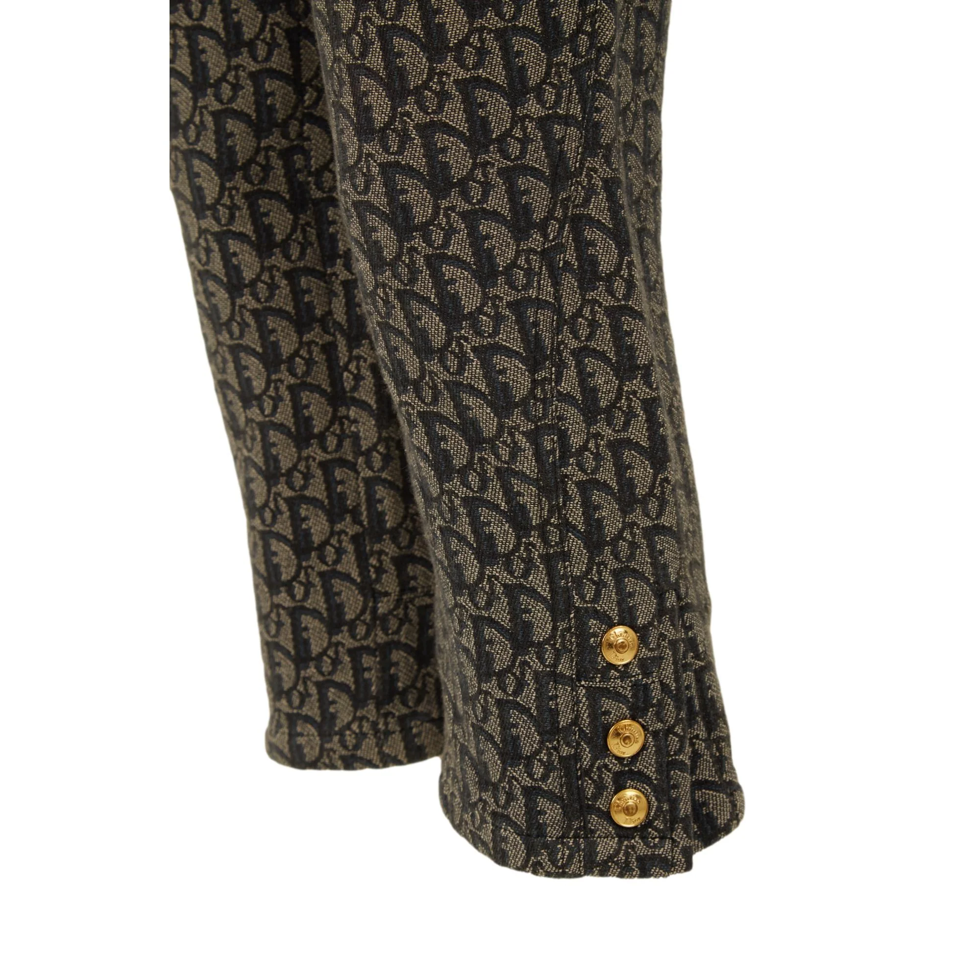 Dior Navy Monogram Cropped Pants - Image 3