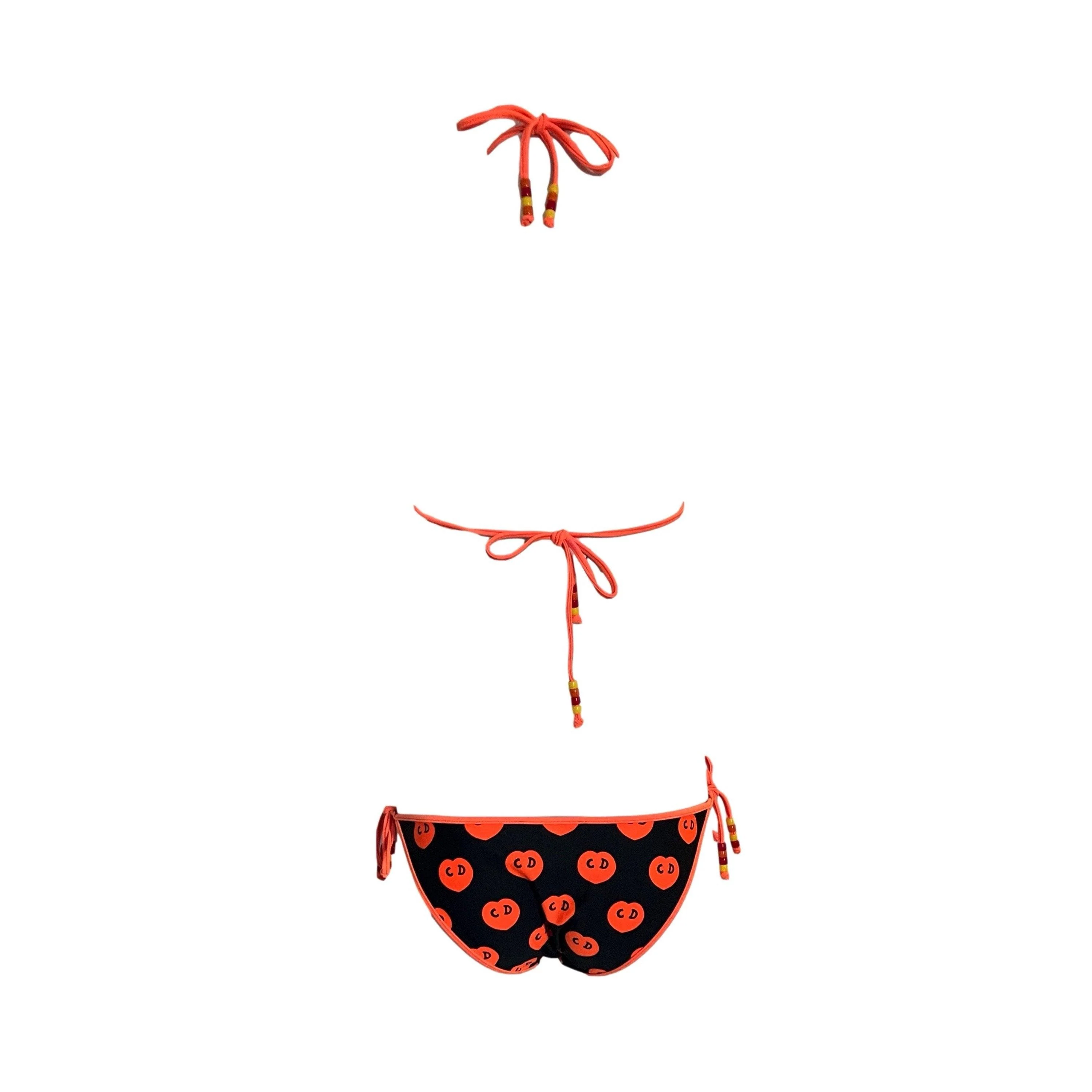 Dior Orange Heart CD Bikini Set - Image 4