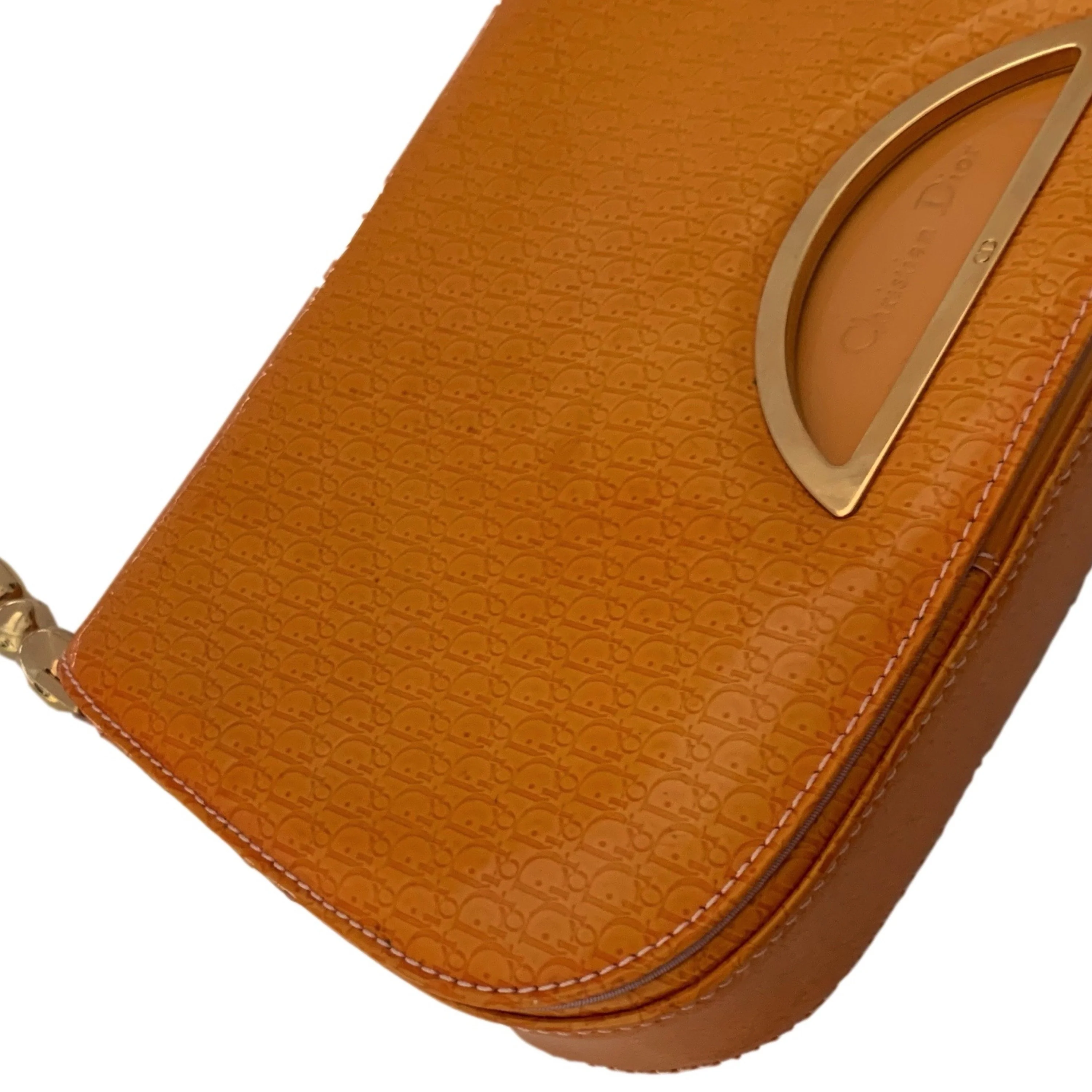 Dior Orange Monogram Shoulder Bag - Image 4