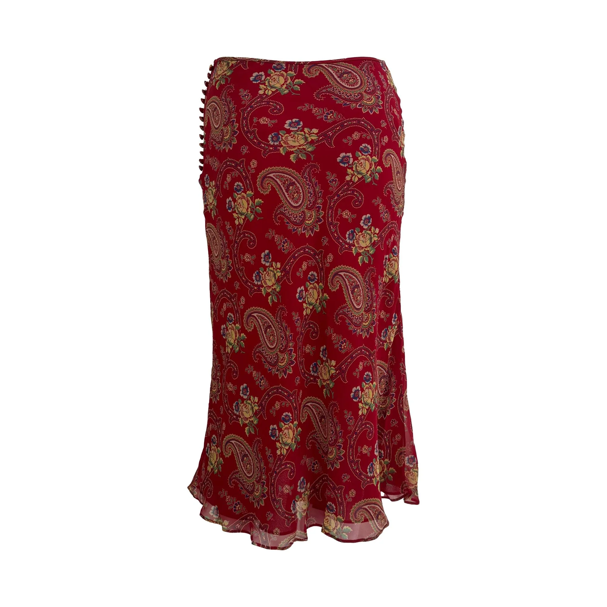 Dior Paisley Long Ruffled Skirt