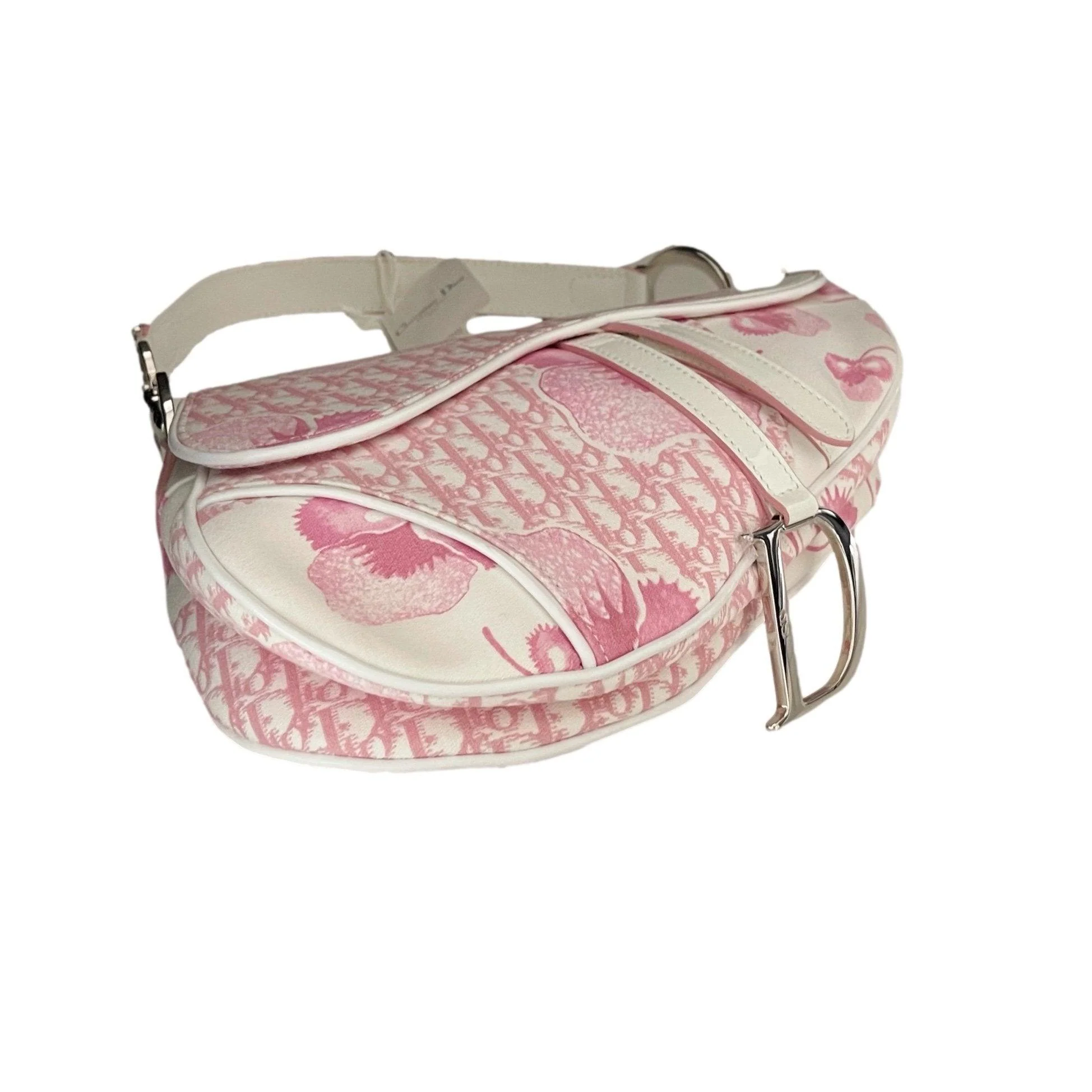 Dior Pink Cherry Blossom Saddle Bag - Image 3