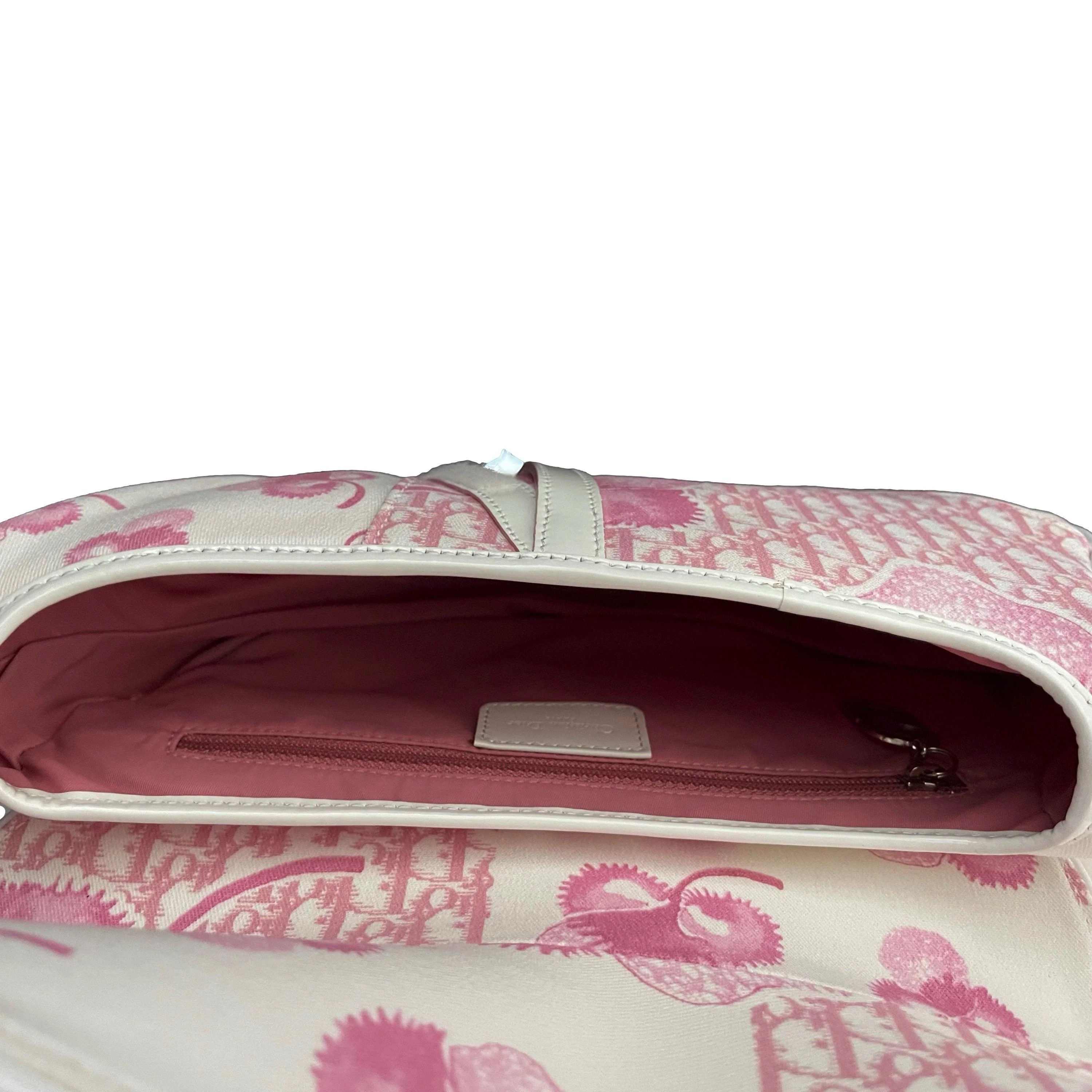 Dior Pink Cherry Blossom Saddle Bag - Image 5
