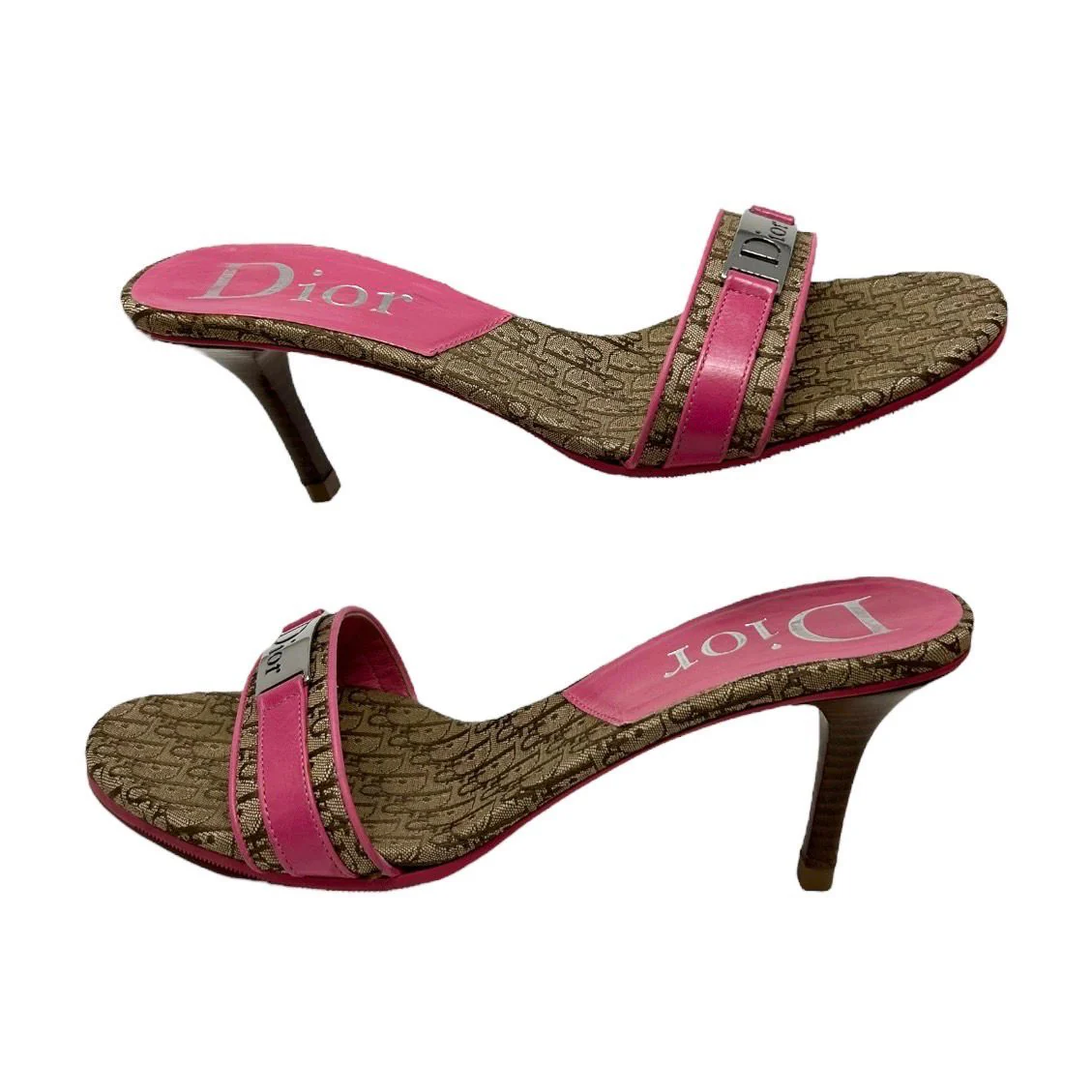 Dior Pink Logo Heels - Image 2