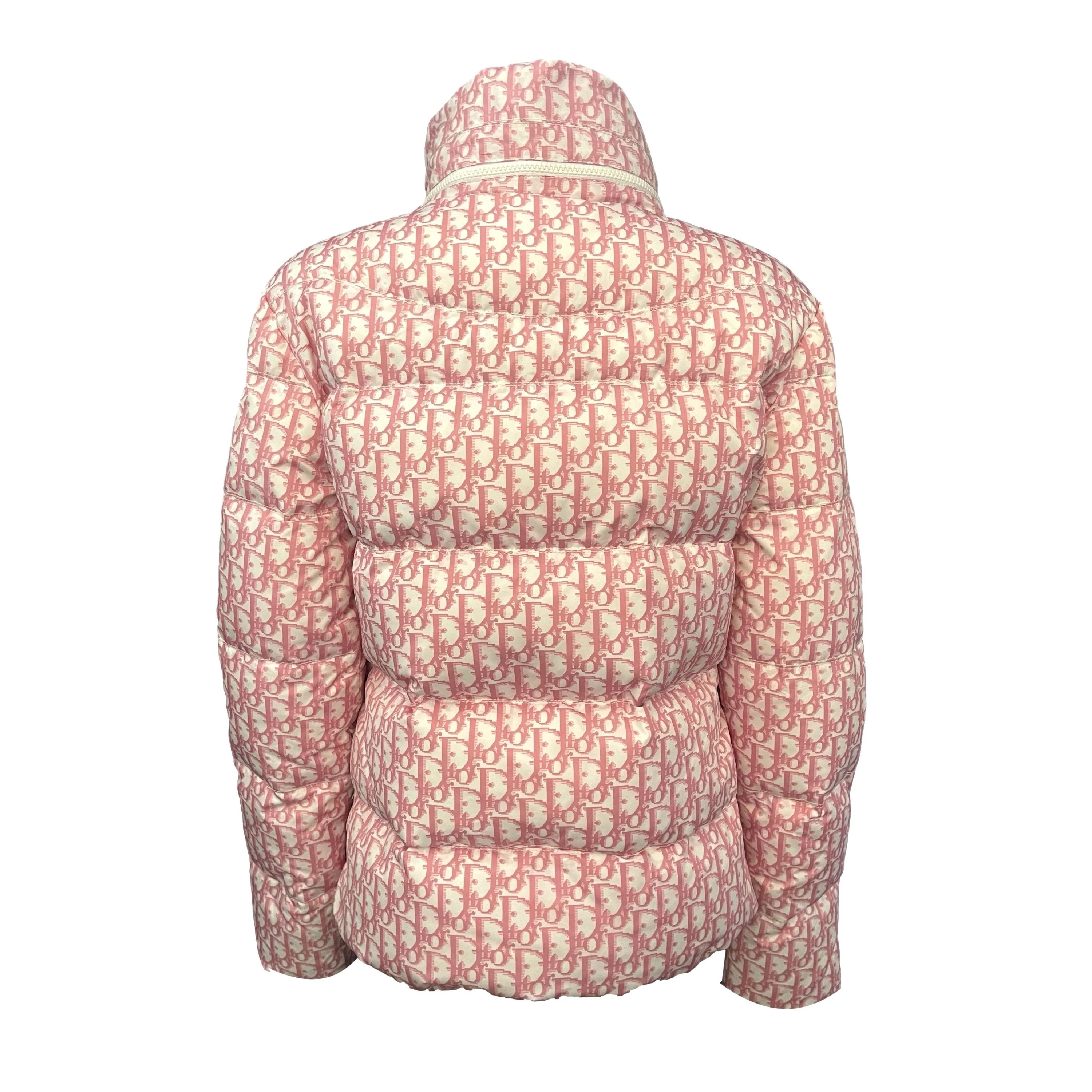Dior Pink Logo Puffer Jacket - Image 3