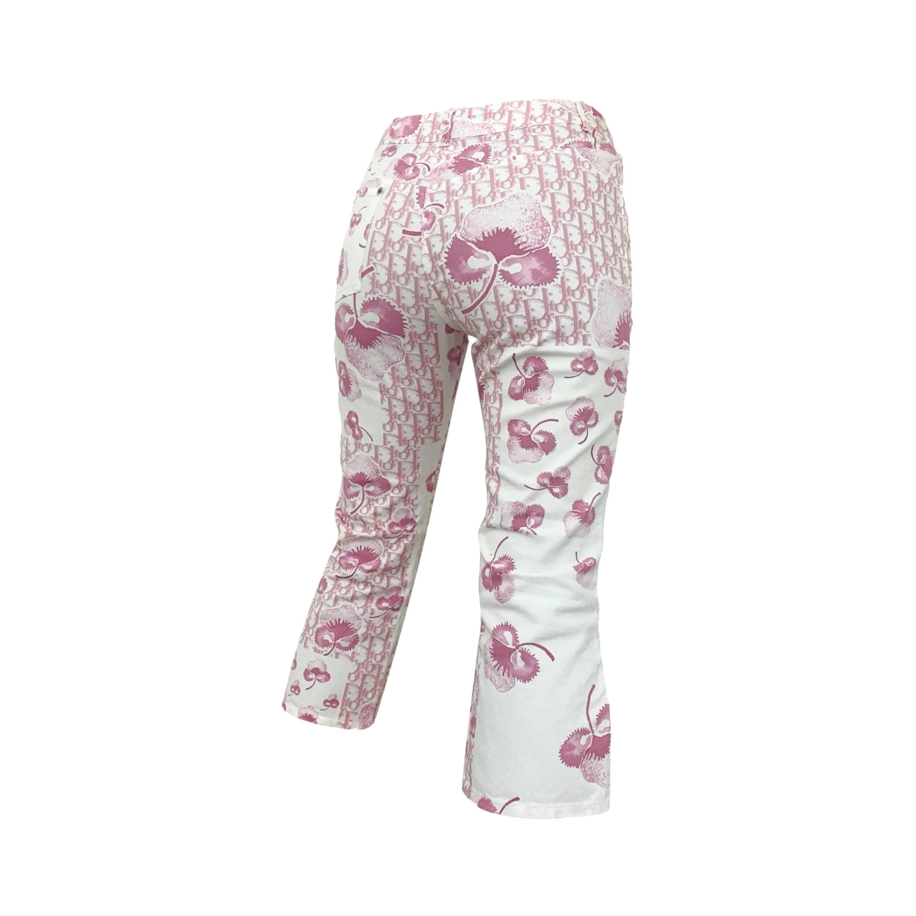 Dior Pink Monogram Floral Capri - Image 2