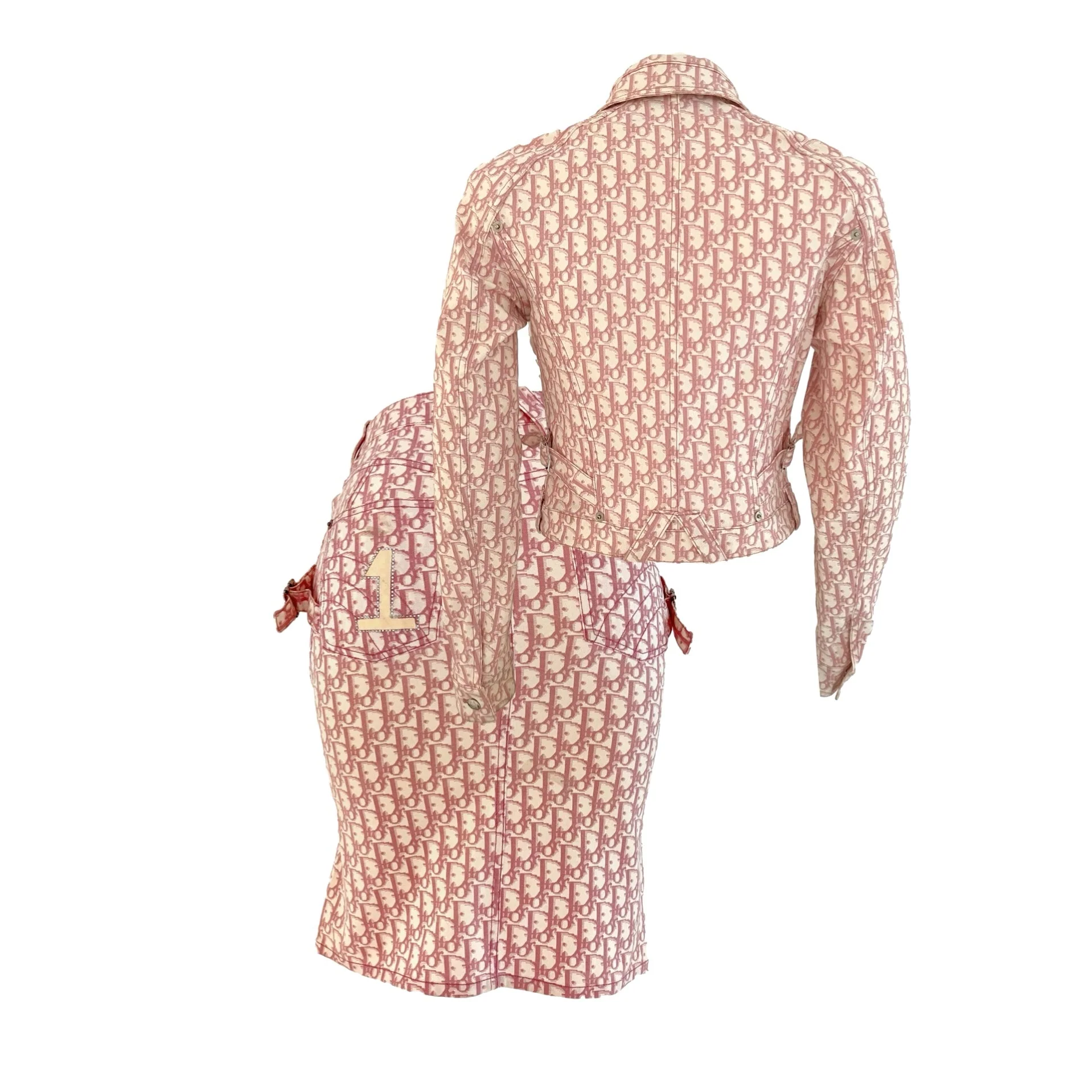 Dior Pink Monogram Rhinestone Set - Image 2