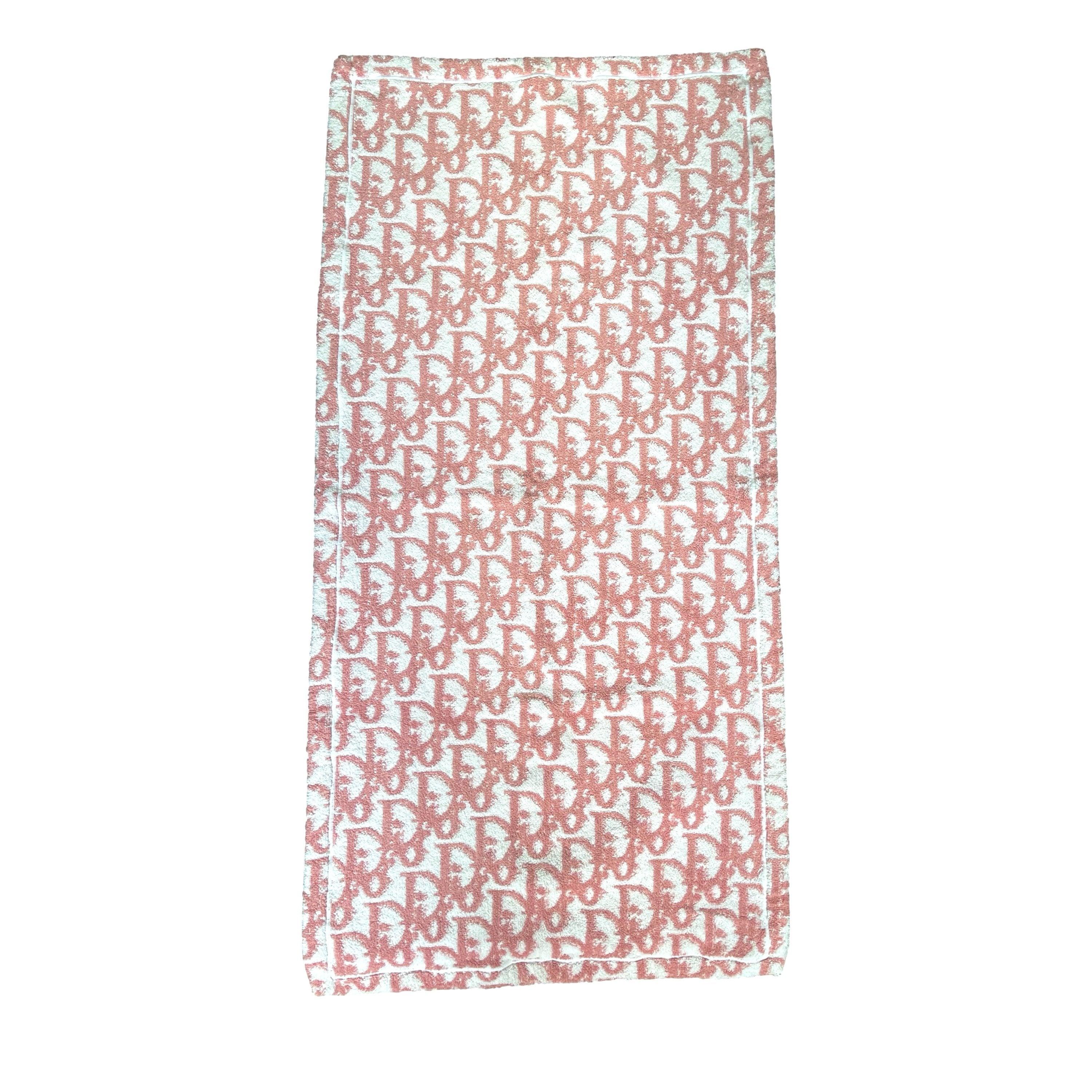 Dior Pink Monogram Towel - Image 2