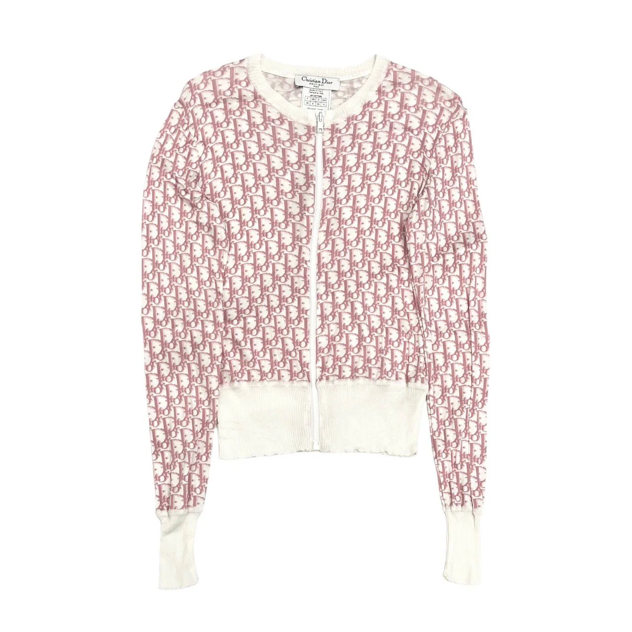 Dior Pink Monogram Zip Up Jacket