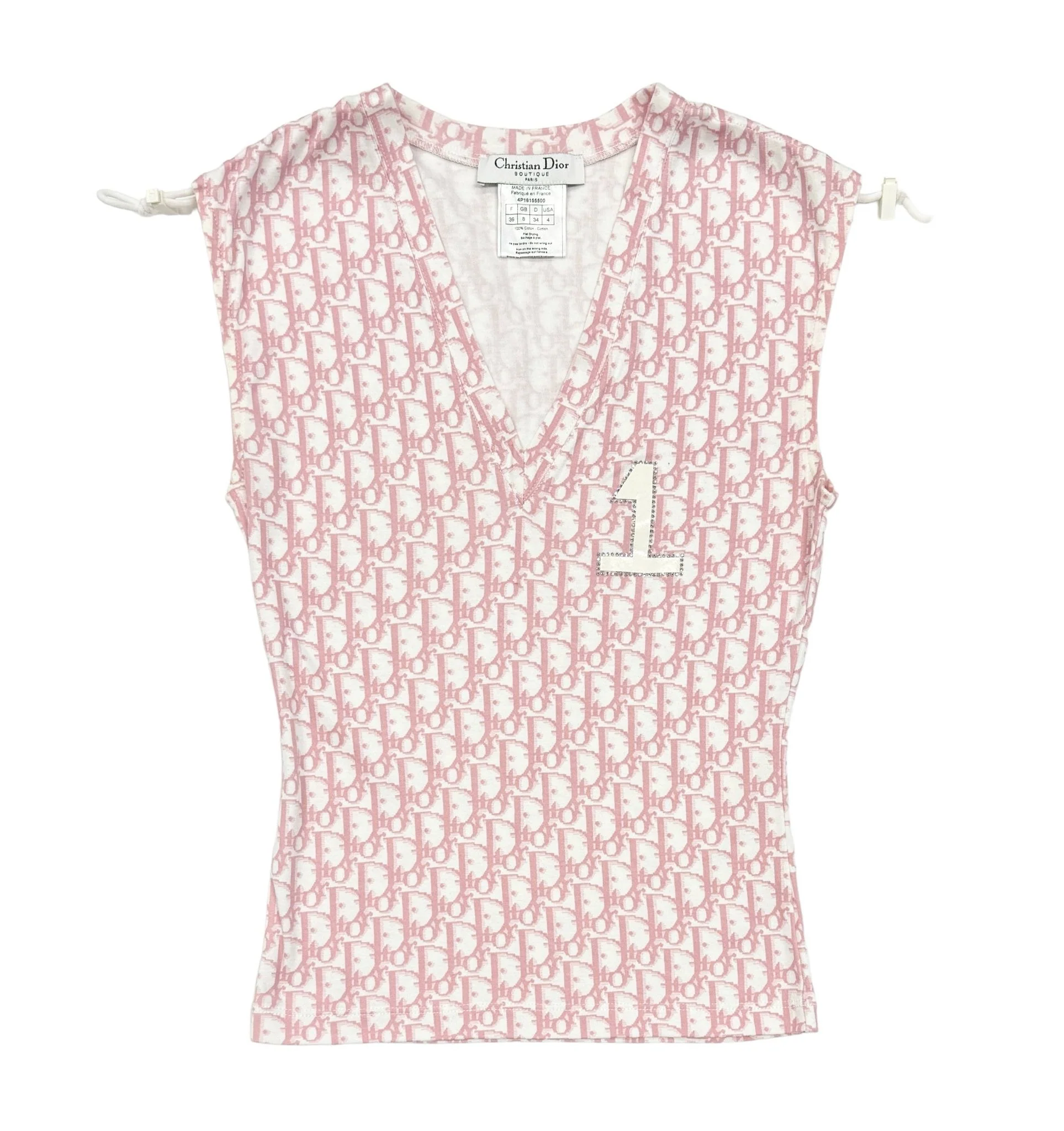 Dior Pink Rhinestone Tank