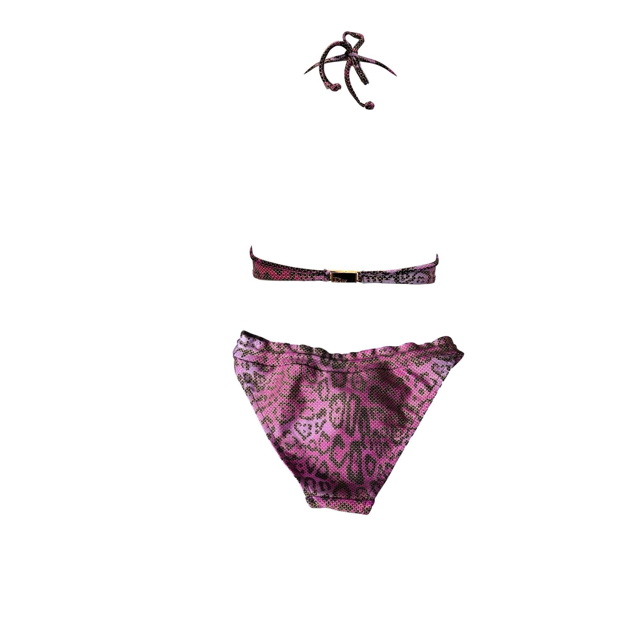 Dior Purple Cheetah Print Bikini - Image 2