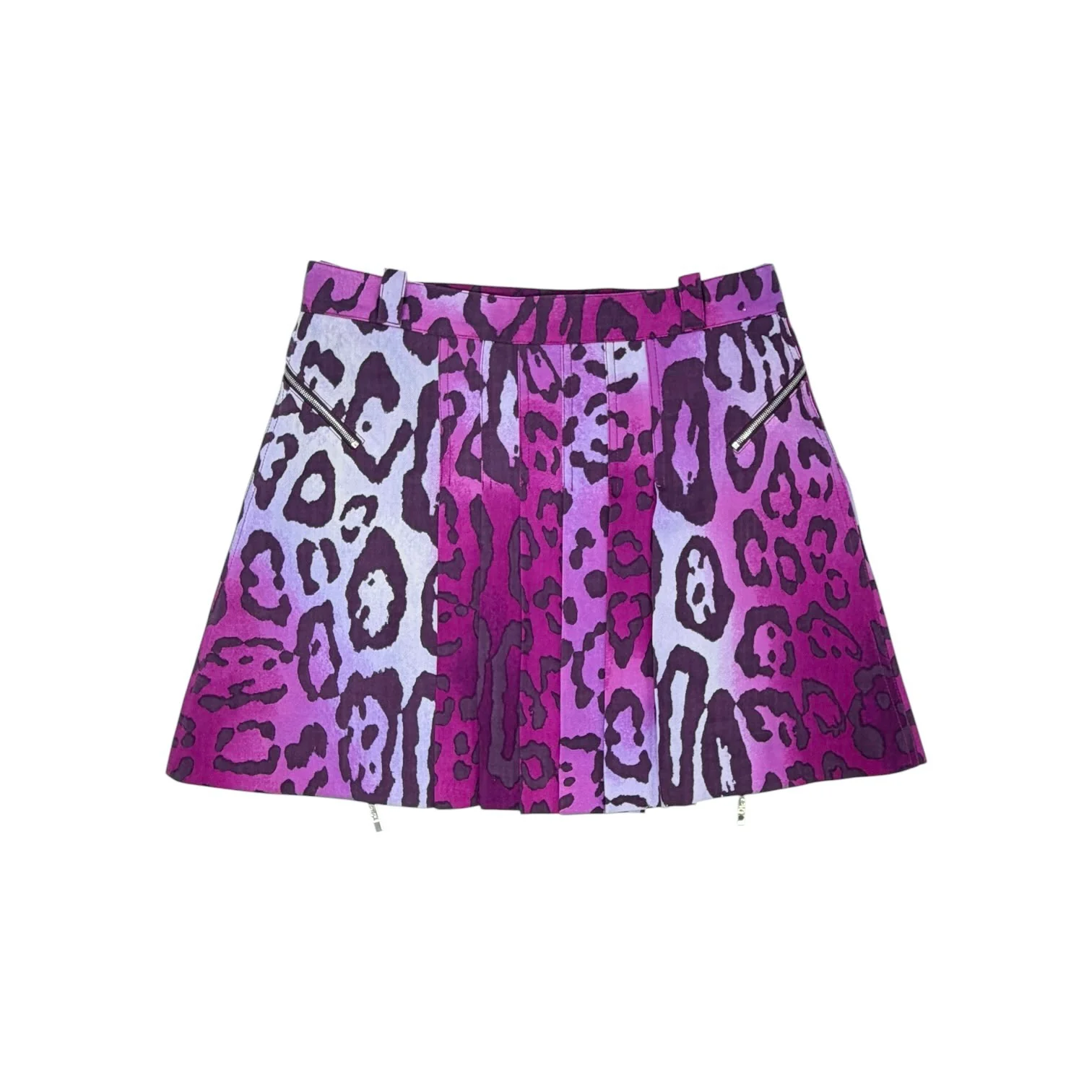 Dior Purple Cheetah Zip Skirt - Image 2