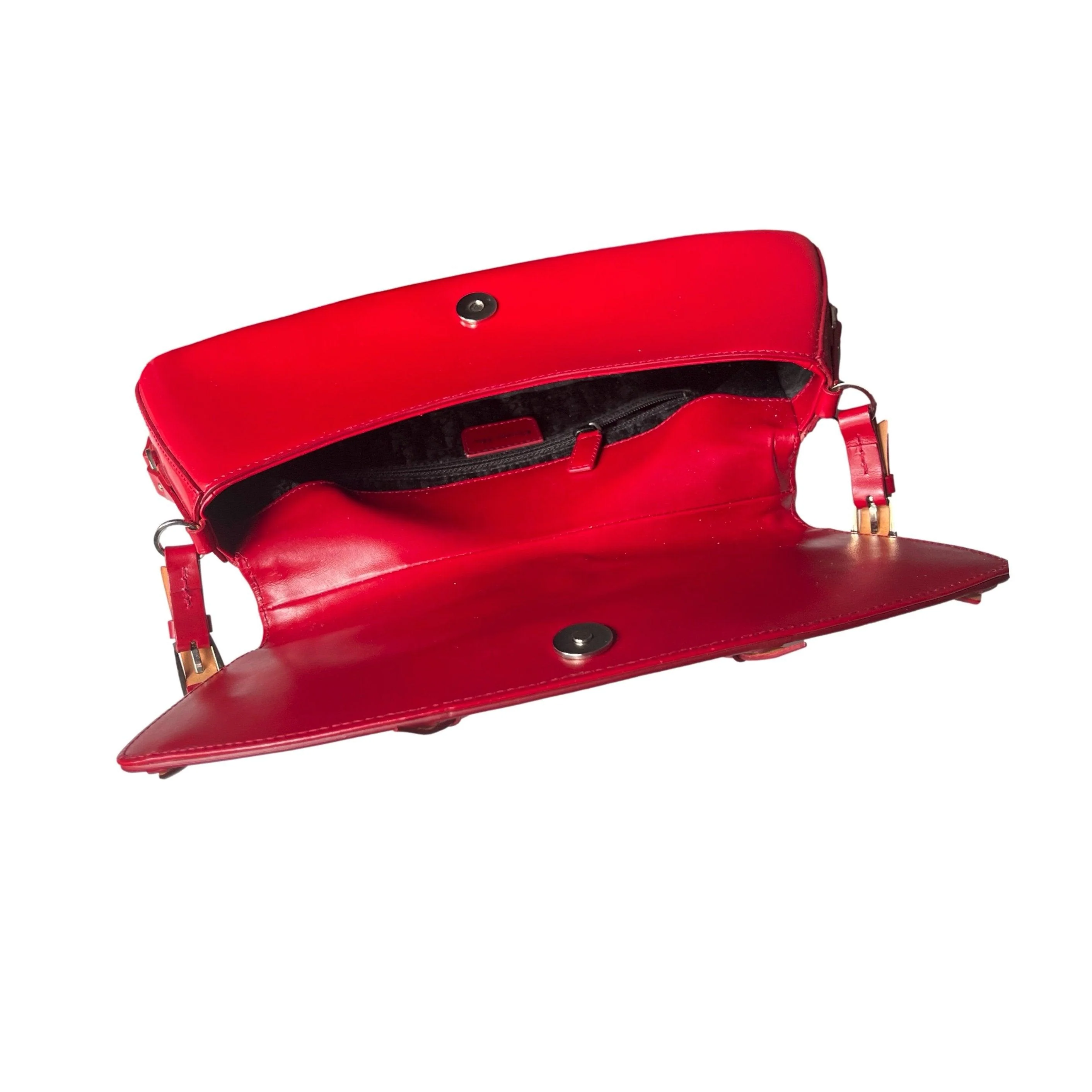 Dior Red Leather Bondage Bag - Image 4