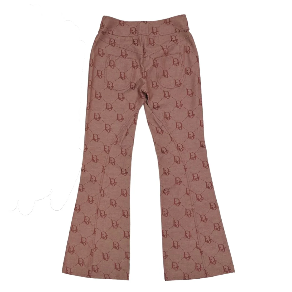 Dior Red Logo Flare Pants - Image 2