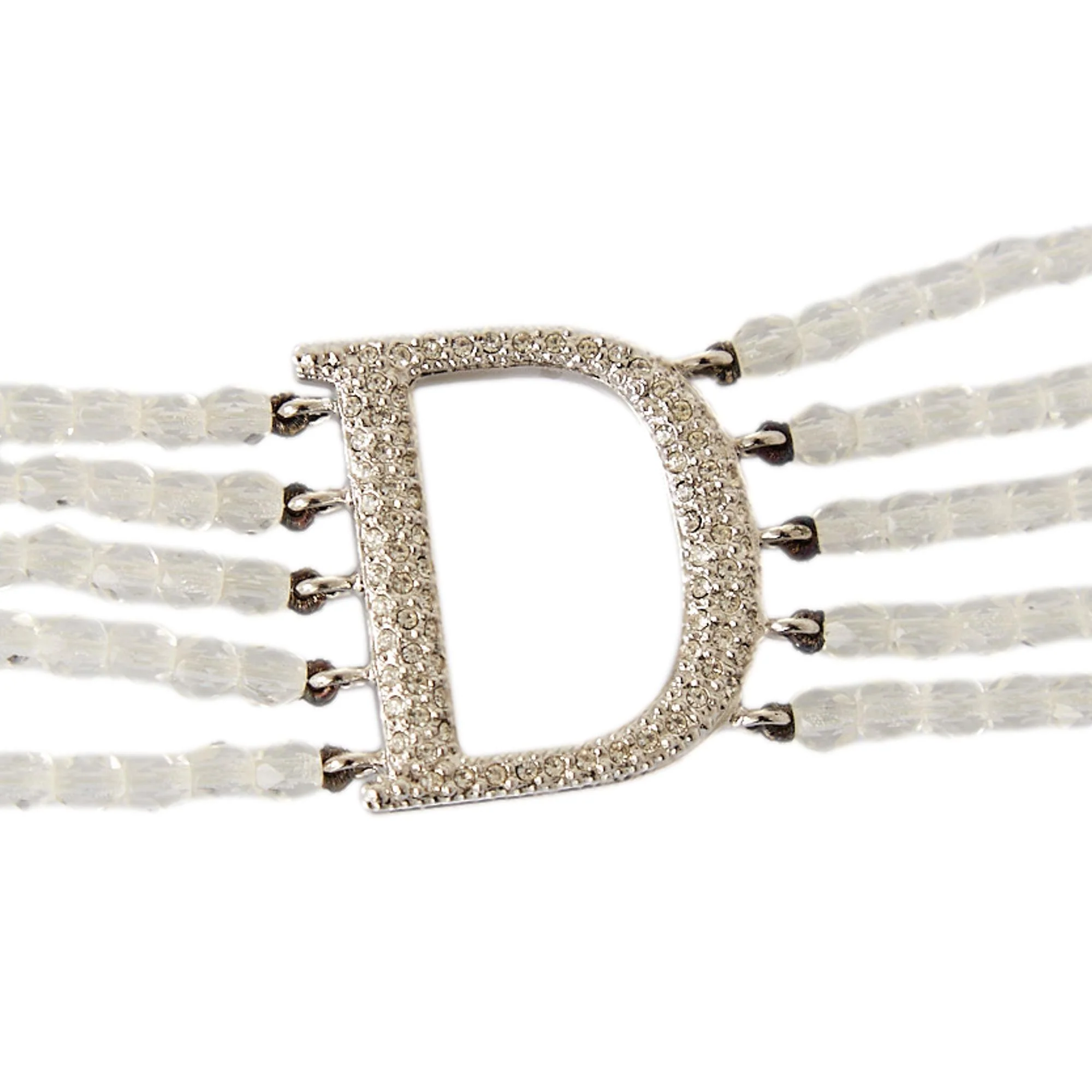 Dior Rhinestone Logo Choker - Image 2