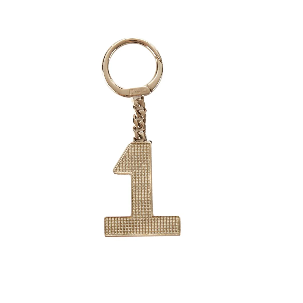 Dior Silver Rhinestone 1 Keychain