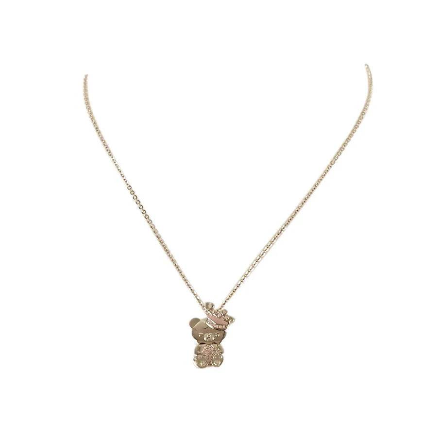 Dior Silver Teddy Bear Necklace