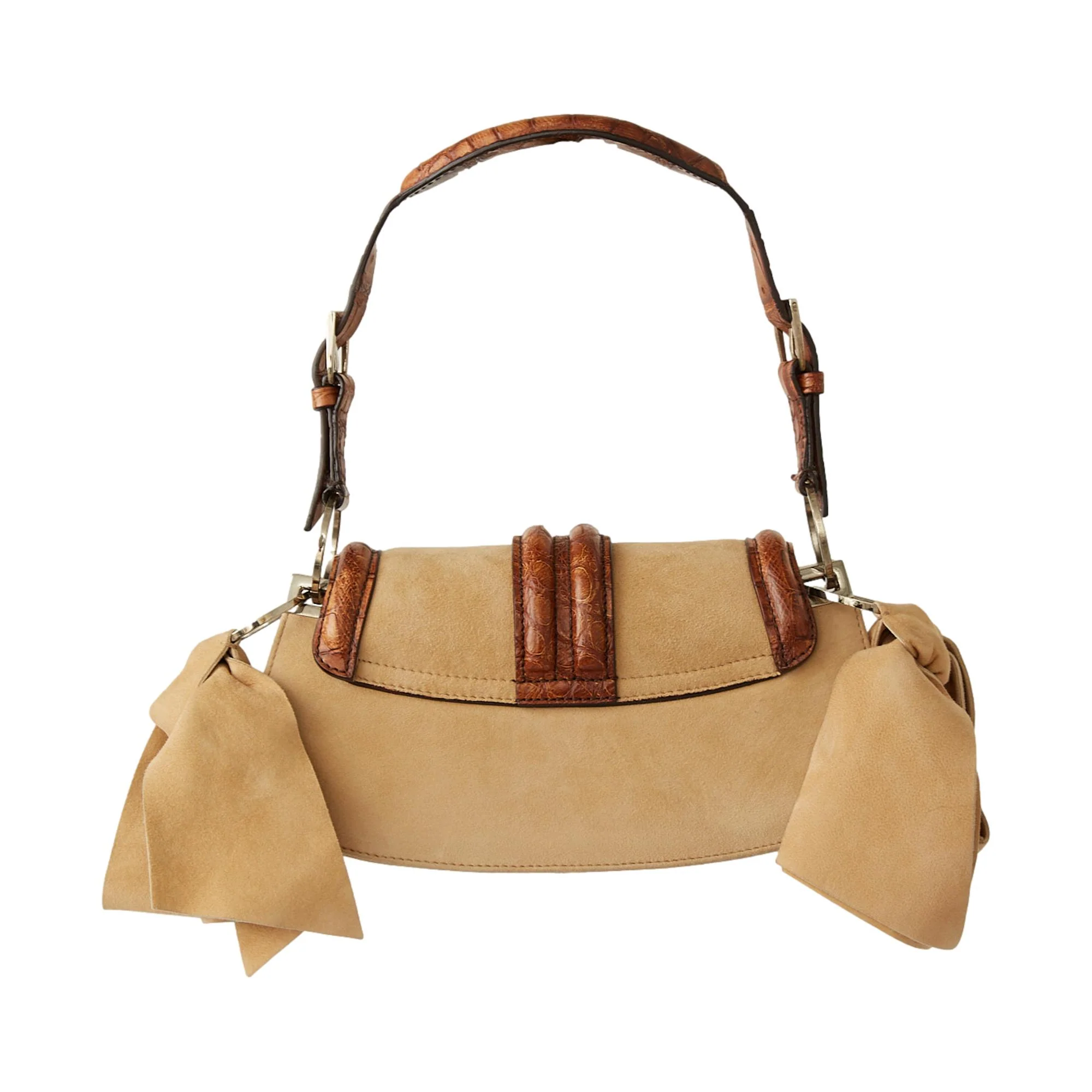 Dior Tan Suede + Leather 'Lip' Bag - Image 2