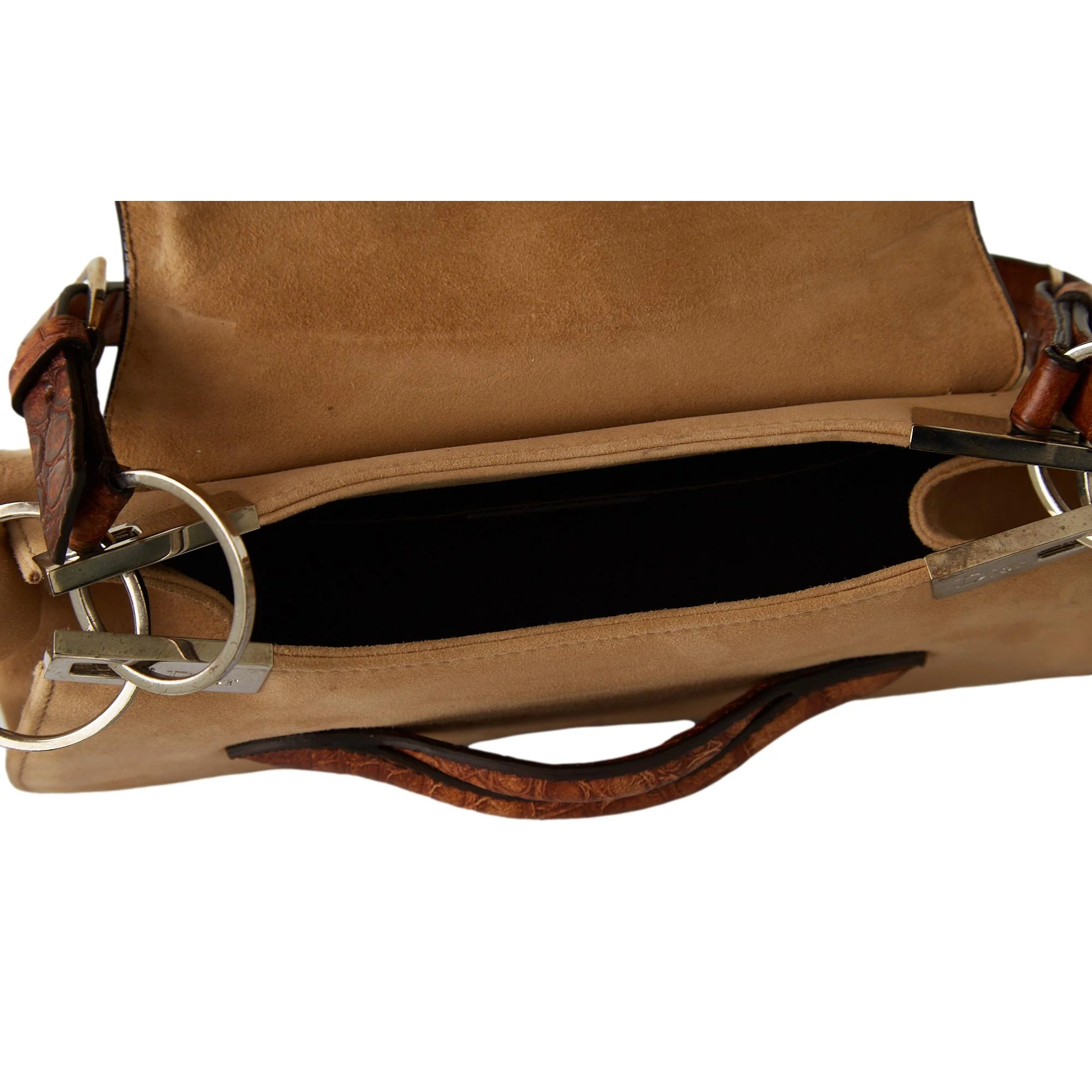 Dior Tan Suede + Leather 'Lip' Bag - Image 4