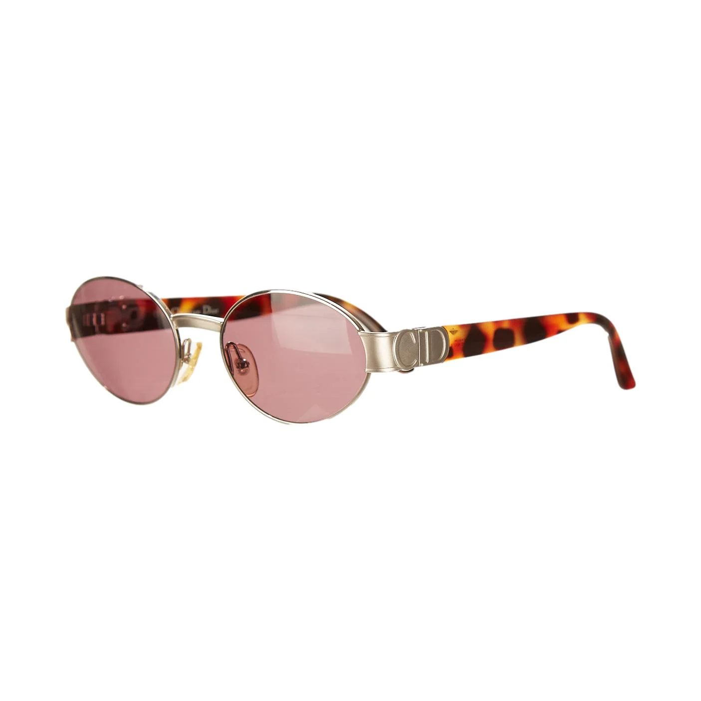 Dior Tortoise Round Logo Sunglasses