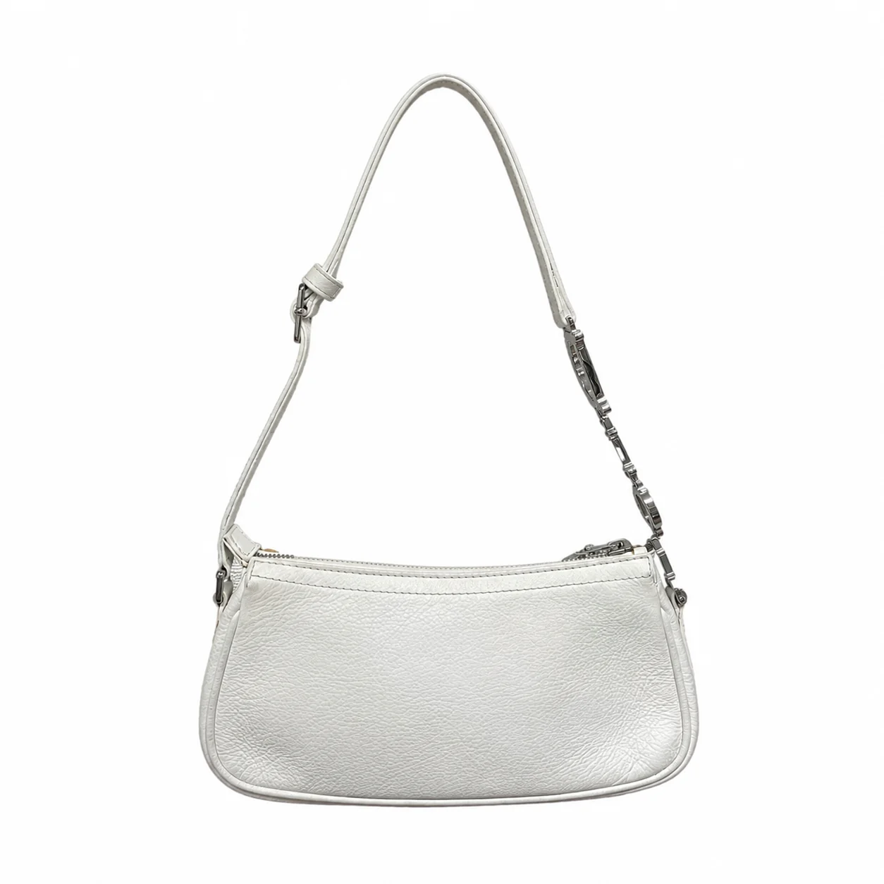 Dior White Leather Logo Shoulder Bag - Image 2