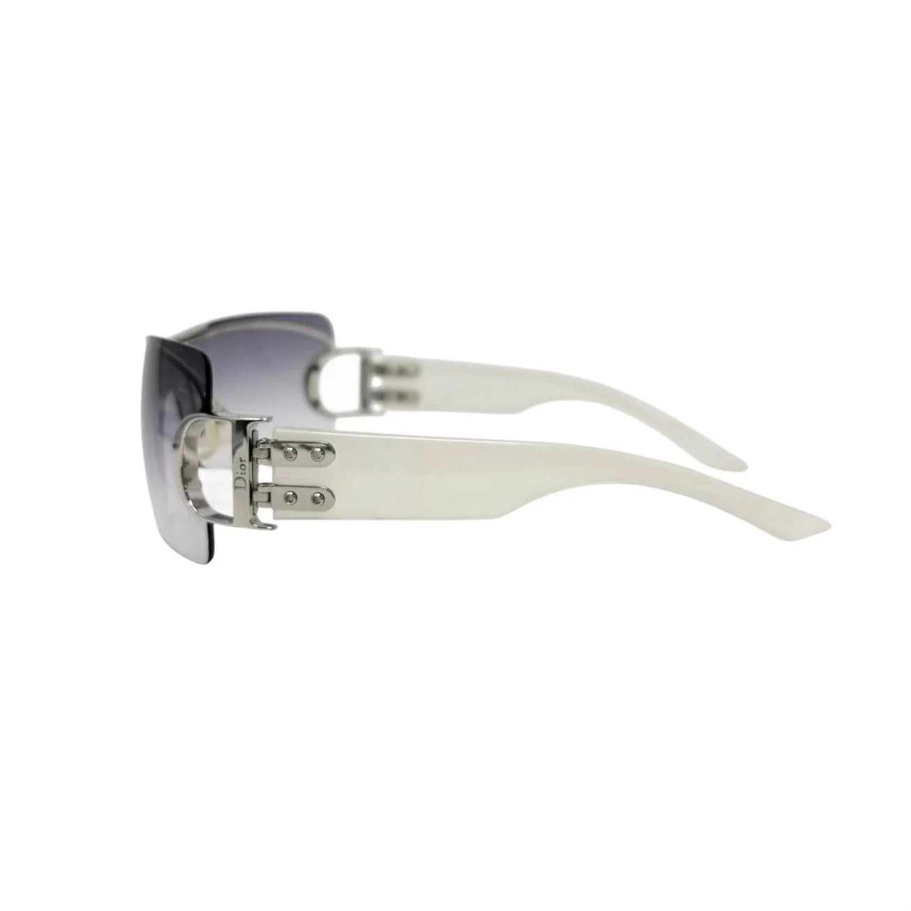 Dior White Logo Jumbo Sunglasses - Image 4