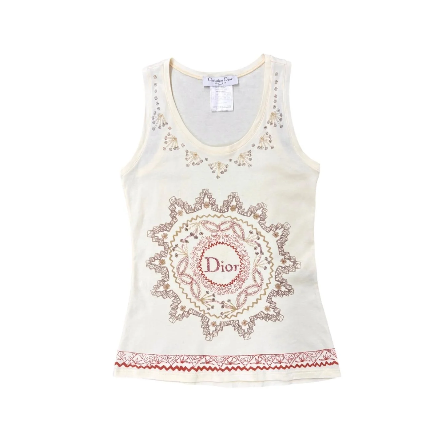 Dior Ivory Logo Tank
