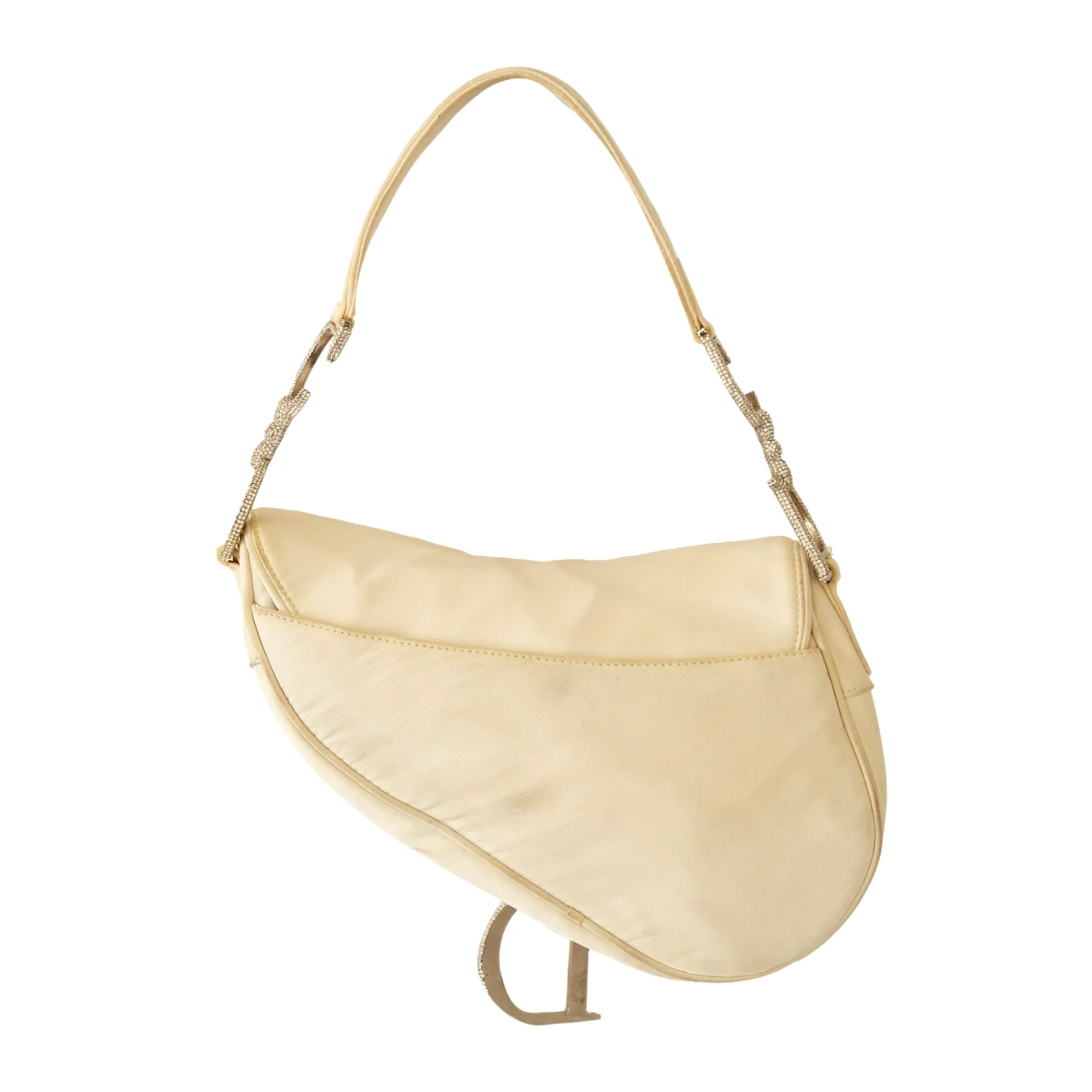 Dior White Star Sequin Rhinestone Saddle Bag - Image 2