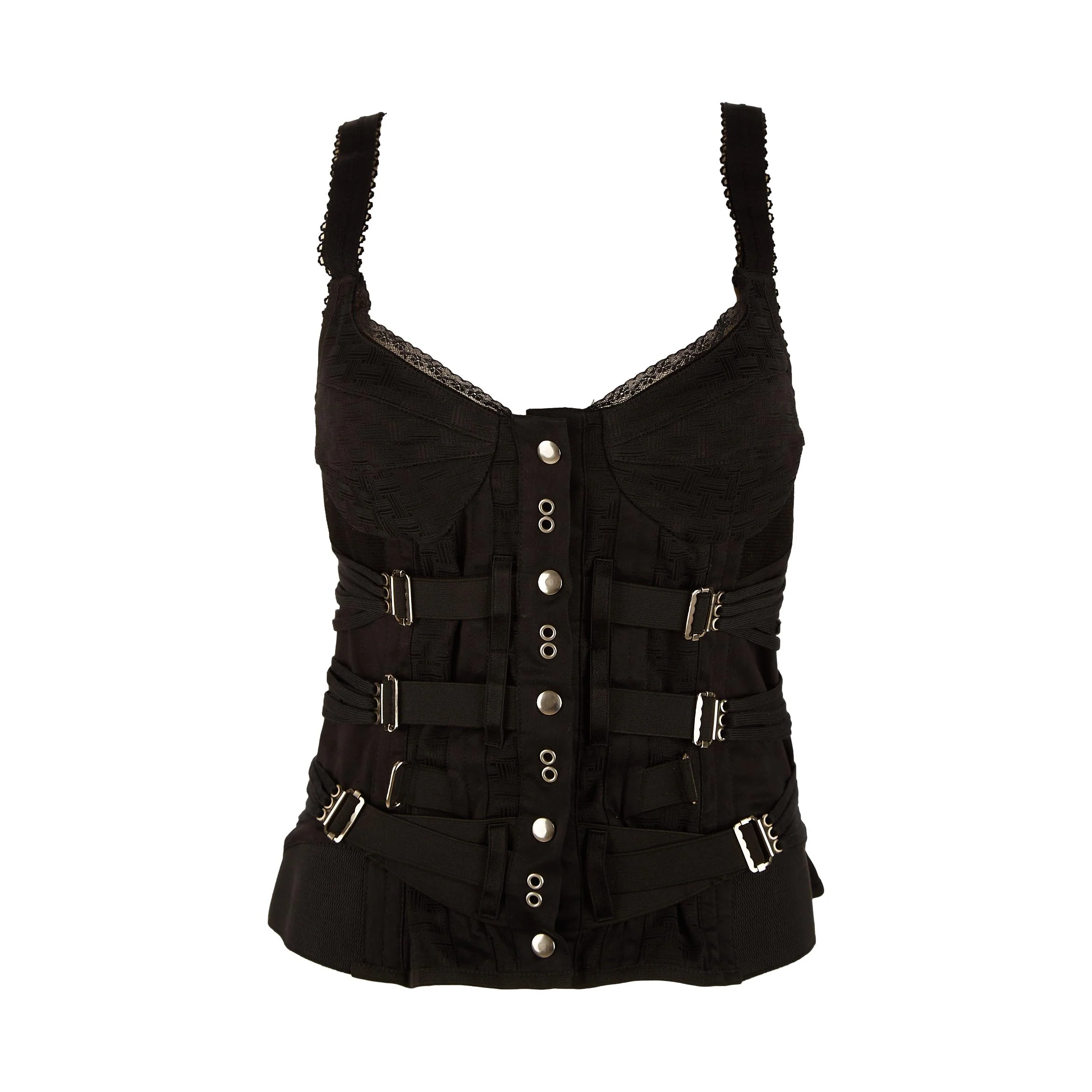Dolce & Gabbana Black Strap Corset
