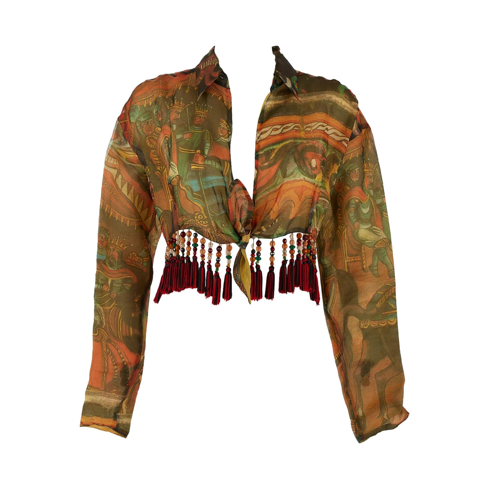 Dolce & Gabbana Fringe Tie Top
